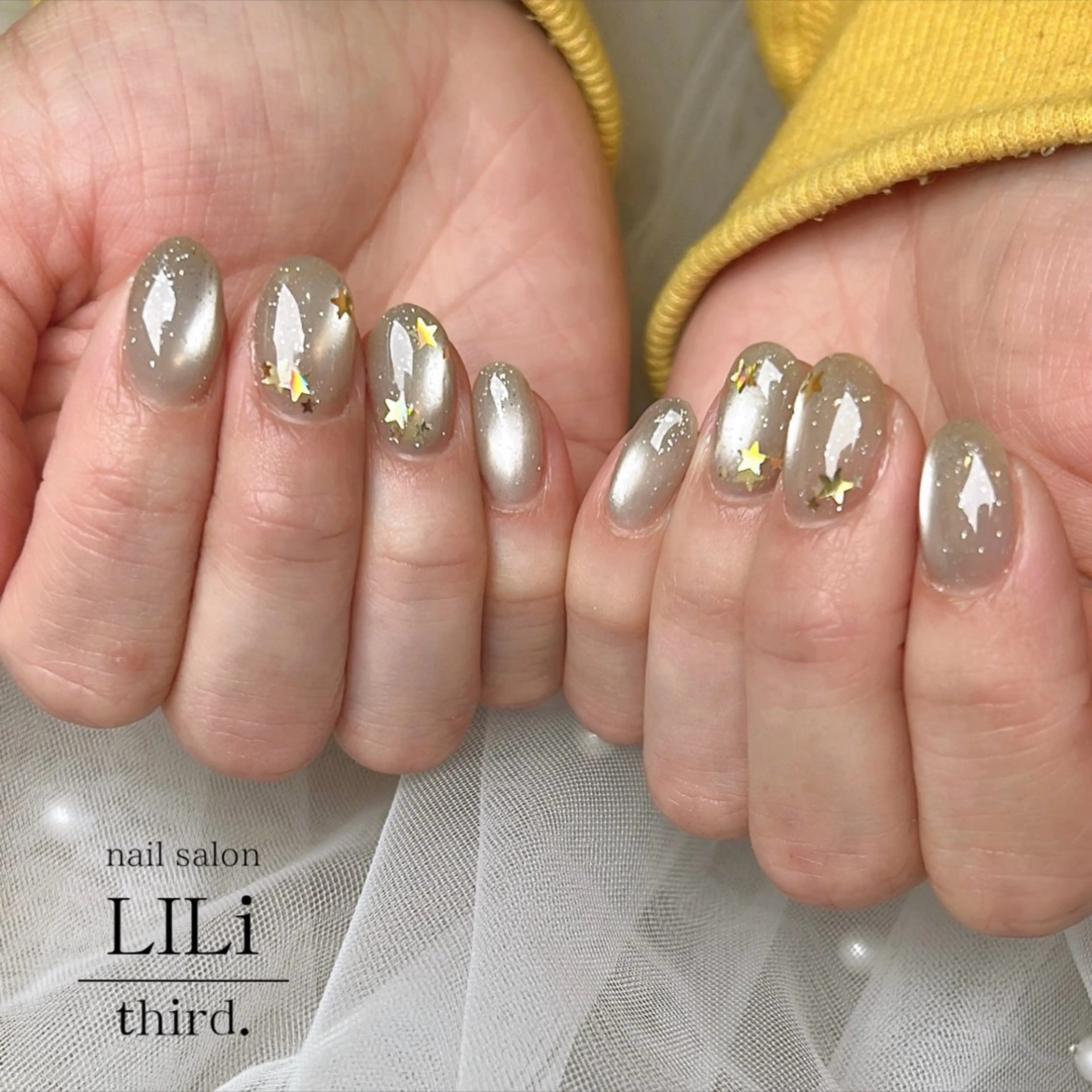 ネイル マグネットネイル シルバー ハンドネイル nail salon LILi third.所属・Saya ᵕ̈*のネイルデザイン