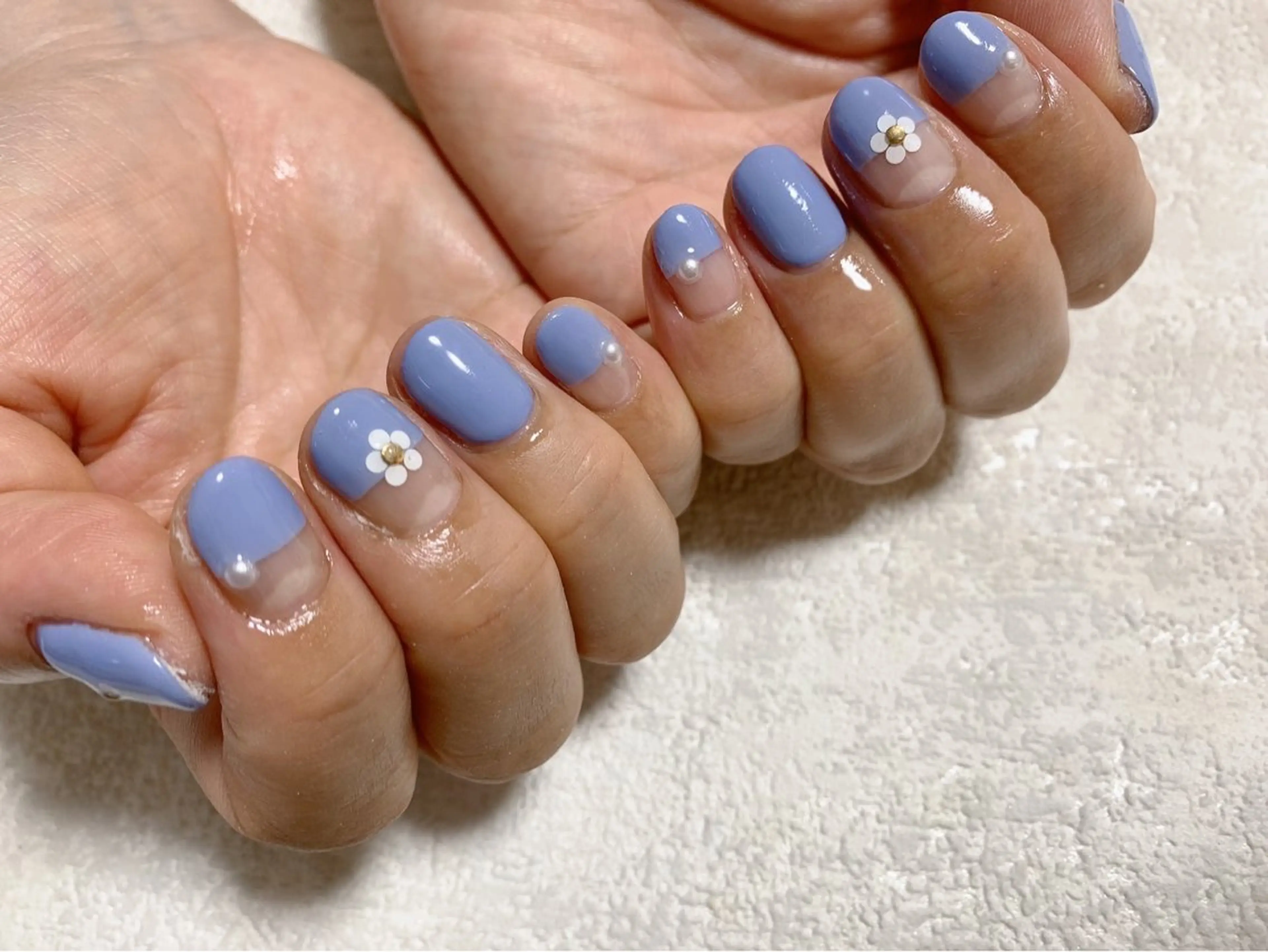 ネイル オーロラネイル フットネイル フレンチネイル ジェルネイル 韓国ネイル ハンドネイル Mogu nail 二子玉川のネイルデザイン