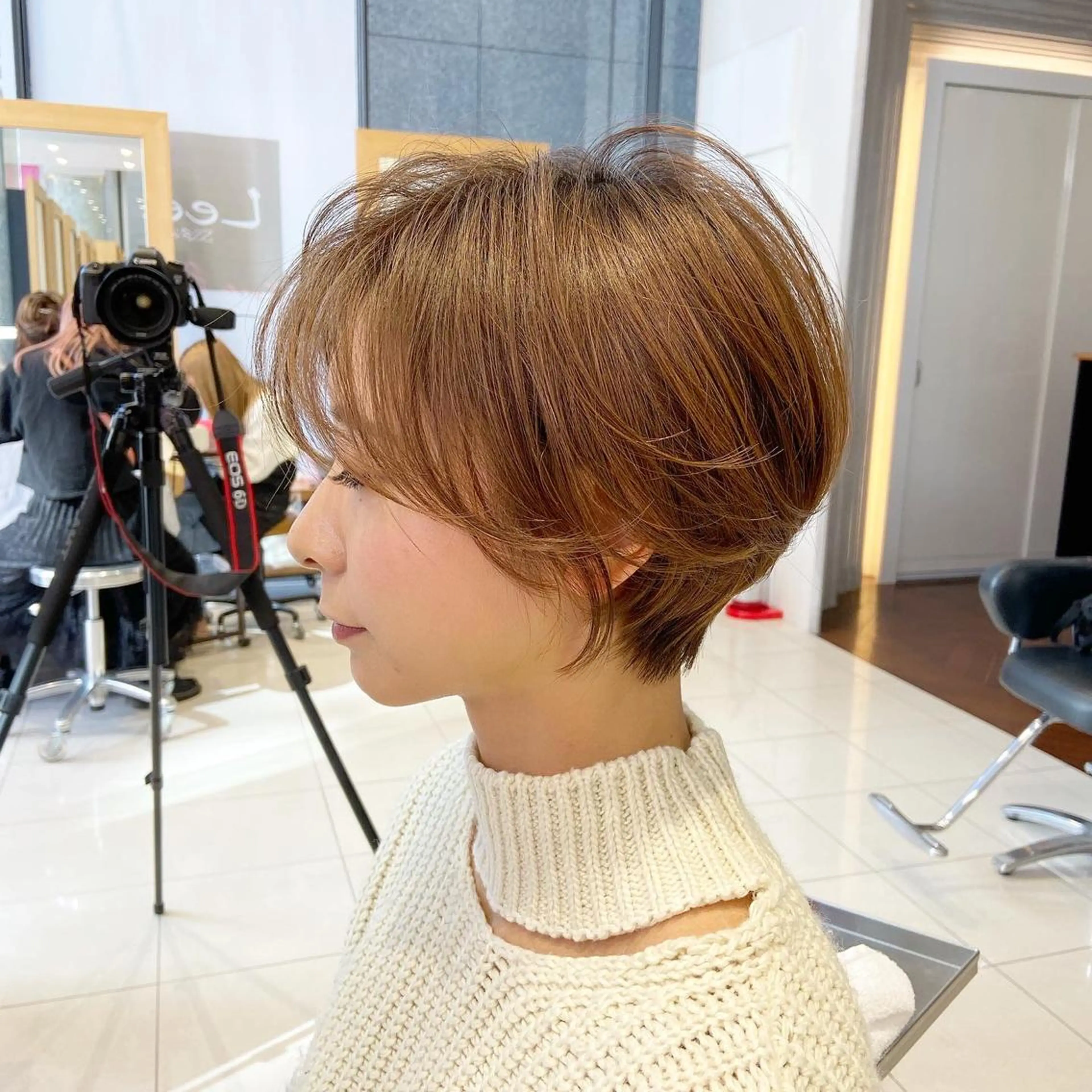 ショート ショート白髪染め無料 ／河瀬謙介のヘアスタイル