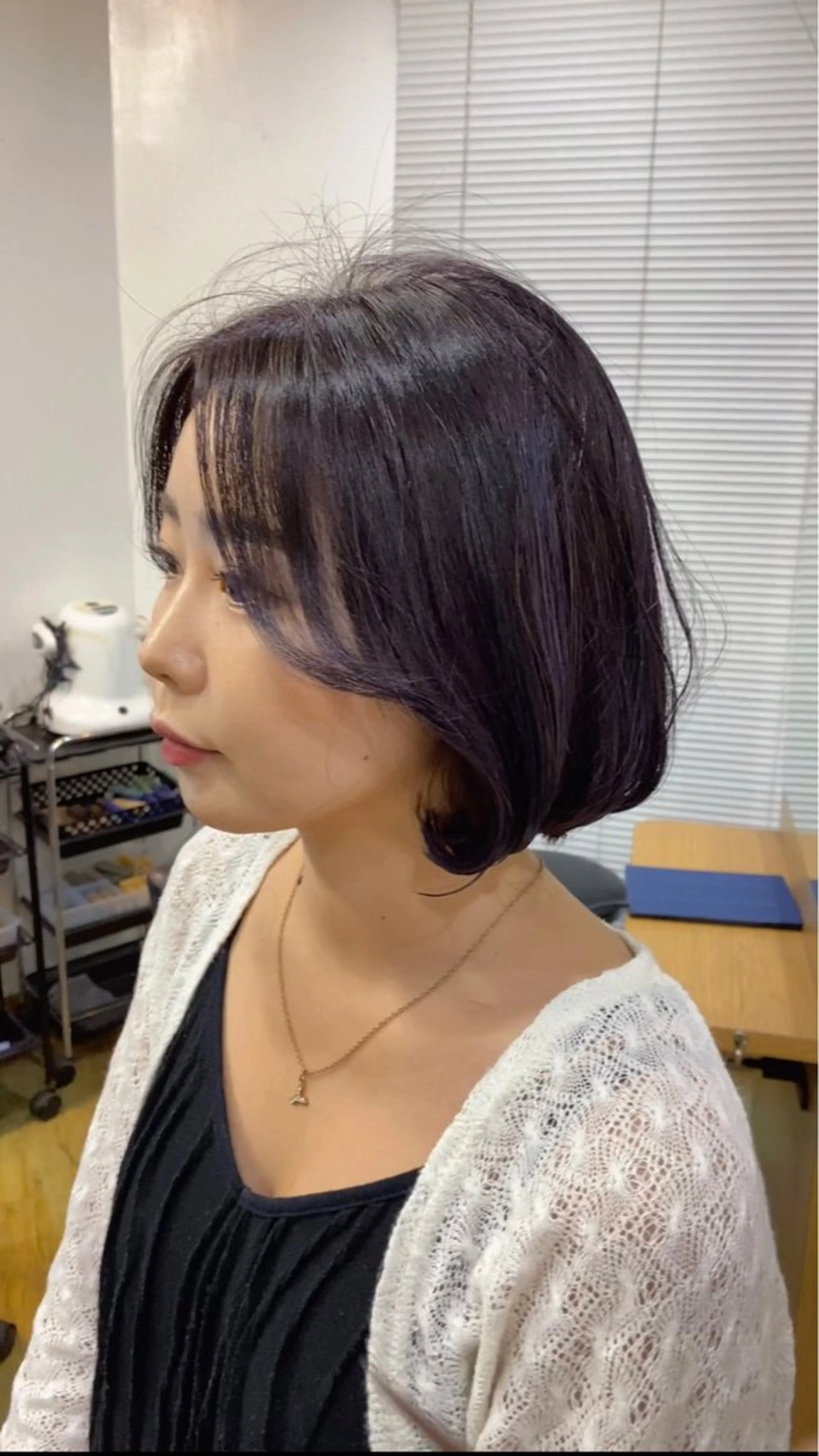ミディアム ボブ カット ヘアカラー トリートメント GO TODAY シェアサロン 町田店所属・韓国ヘア🇰🇷 スズキのヘアスタイル