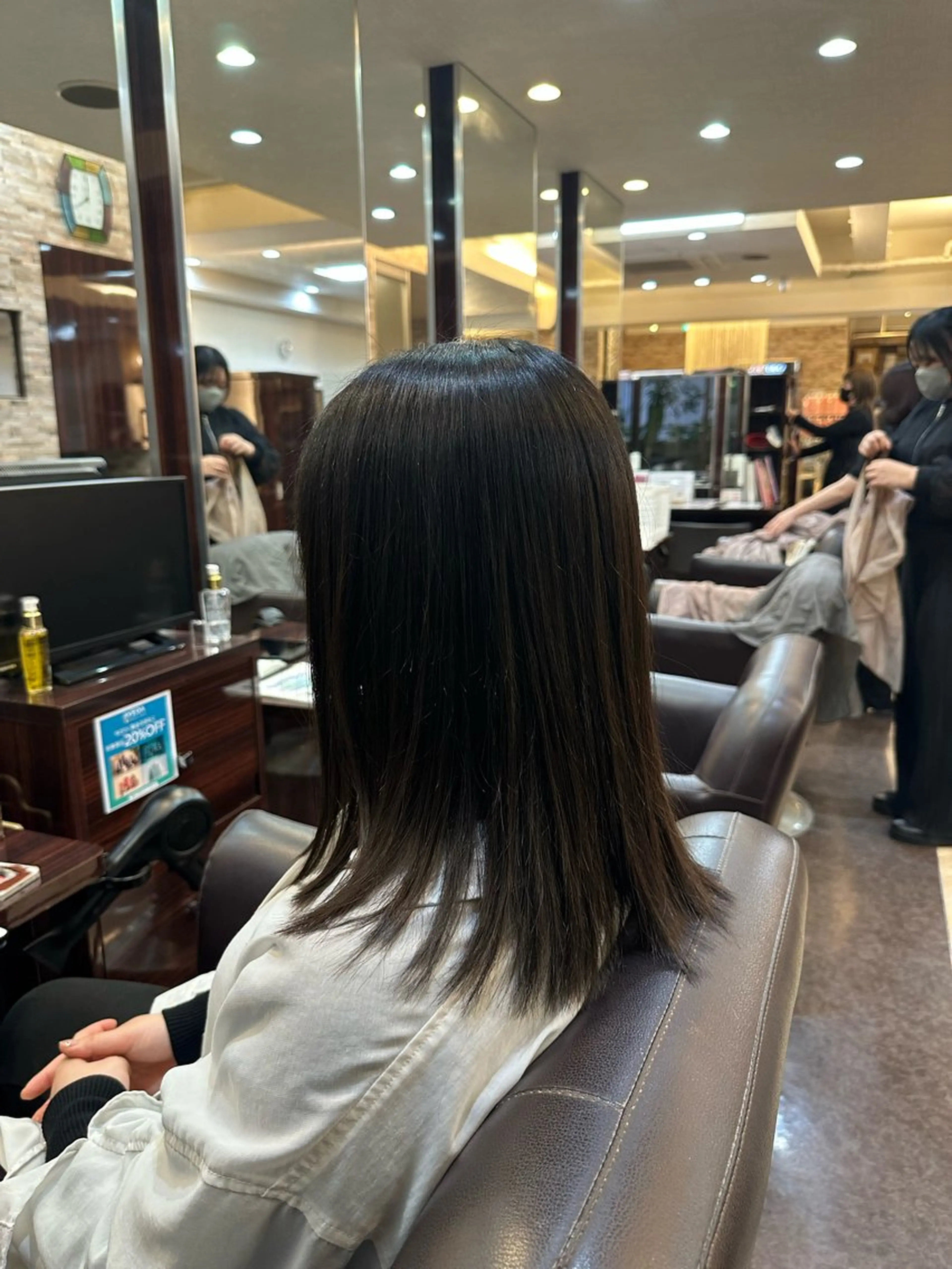 ミディアム 縮毛矯正&髪質改善/ きょうの🐺のヘアスタイル