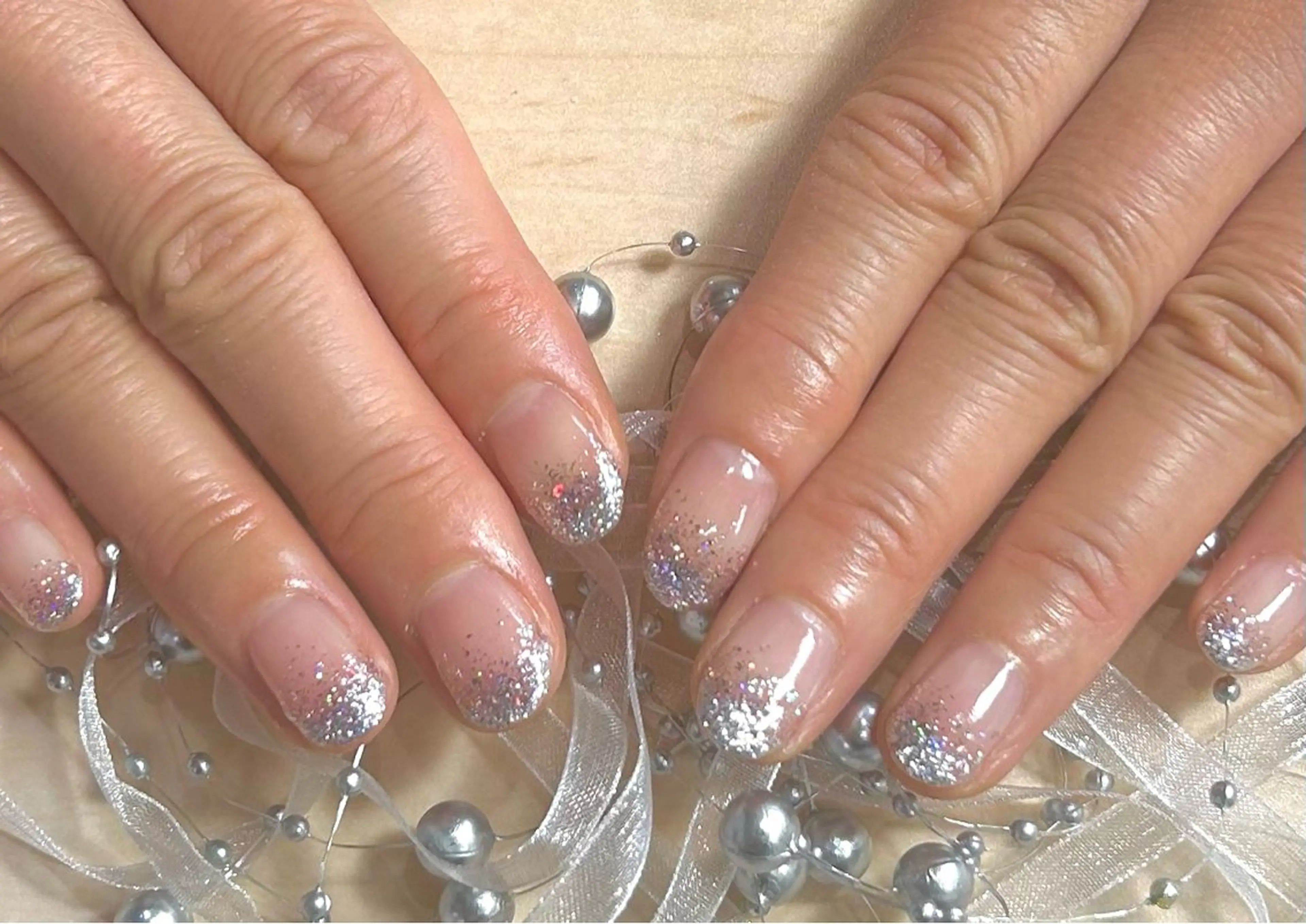 ♥️Handオフなし♥️ラメグラデーションの写真