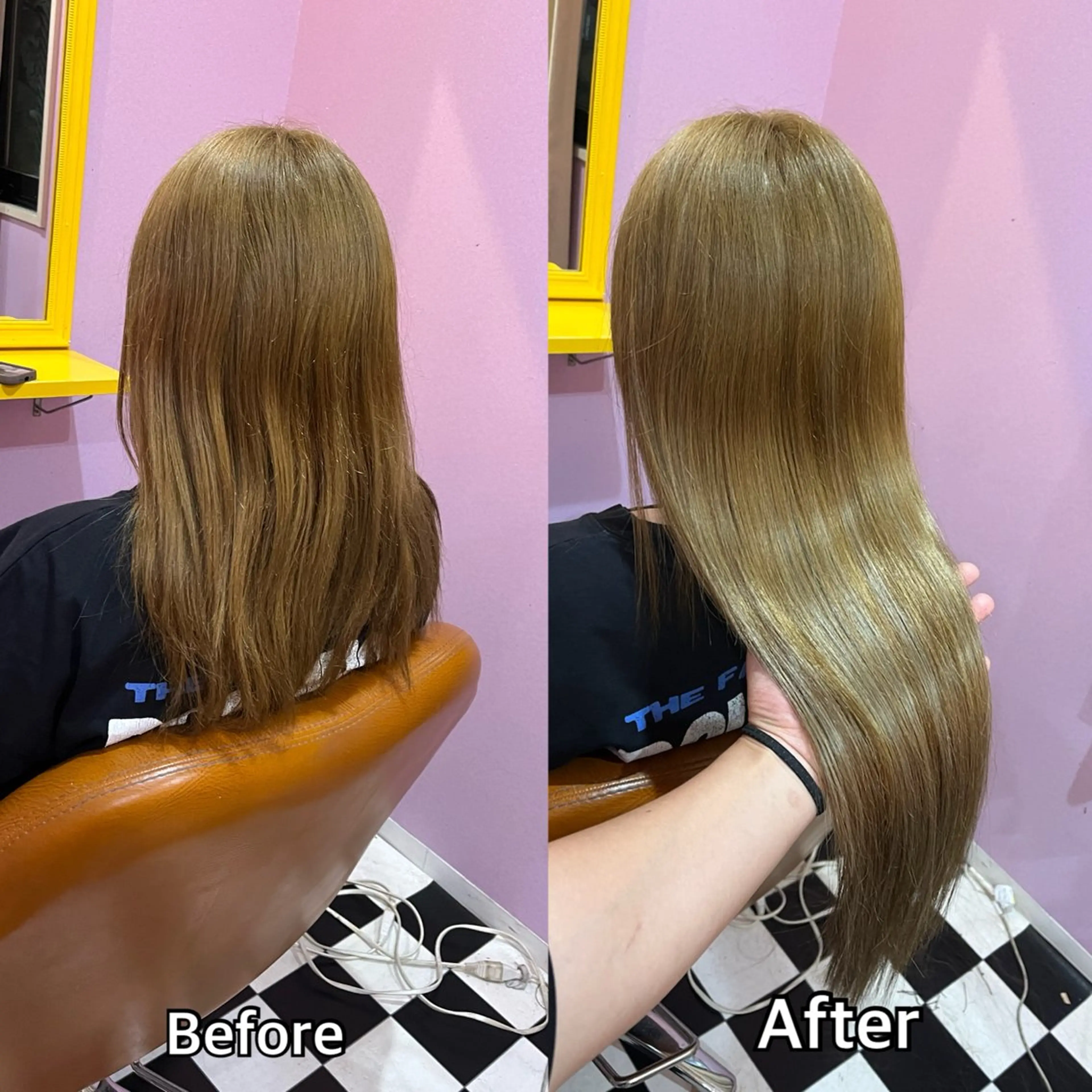 ロング シール＋ちび編み込み エクステ梅田🐨のヘアスタイル