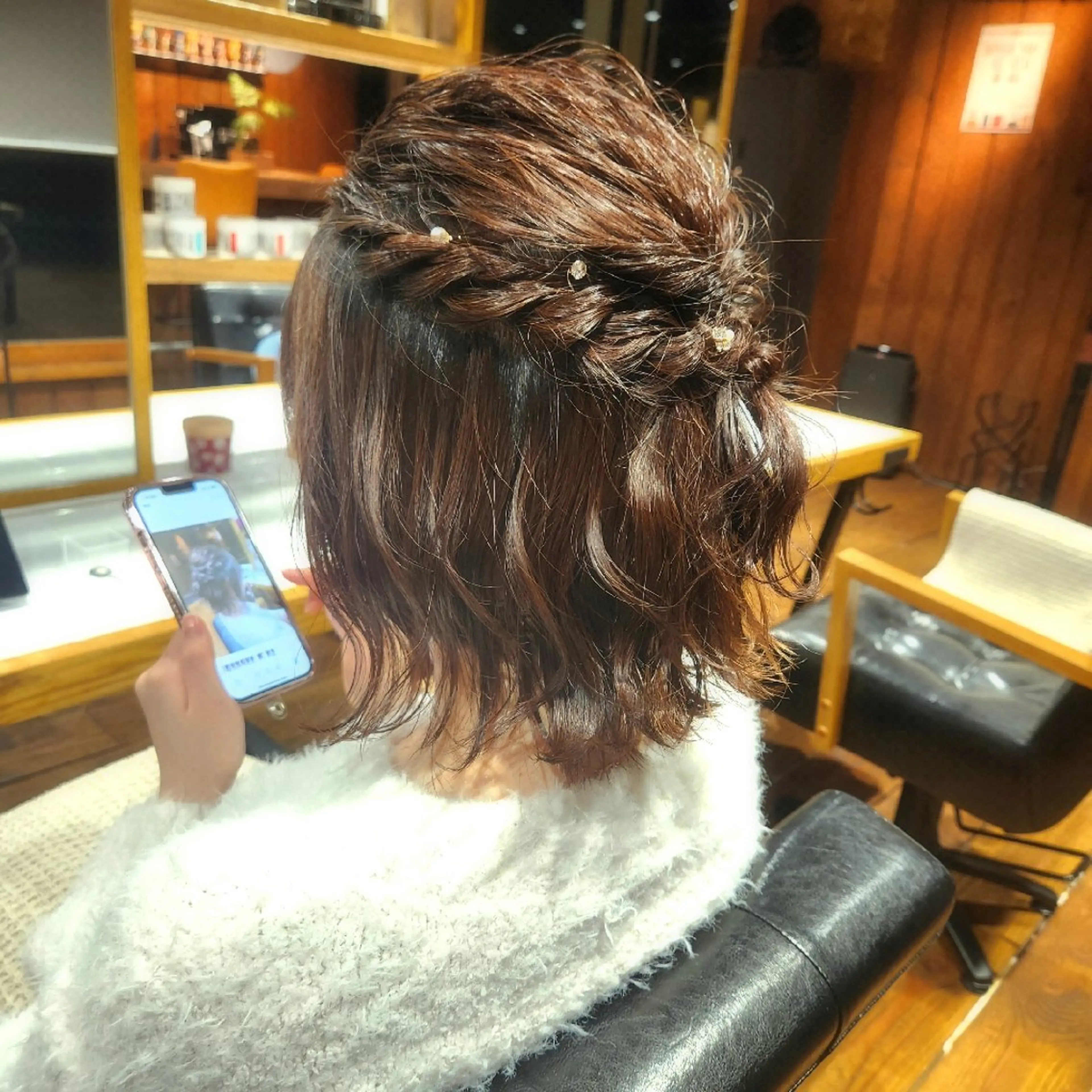 ヘアアレンジ デート クリスマス ヘアセット O.hair designers所属・シールエクステ🎀 ホシノ🕒ユウカのヘアスタイル