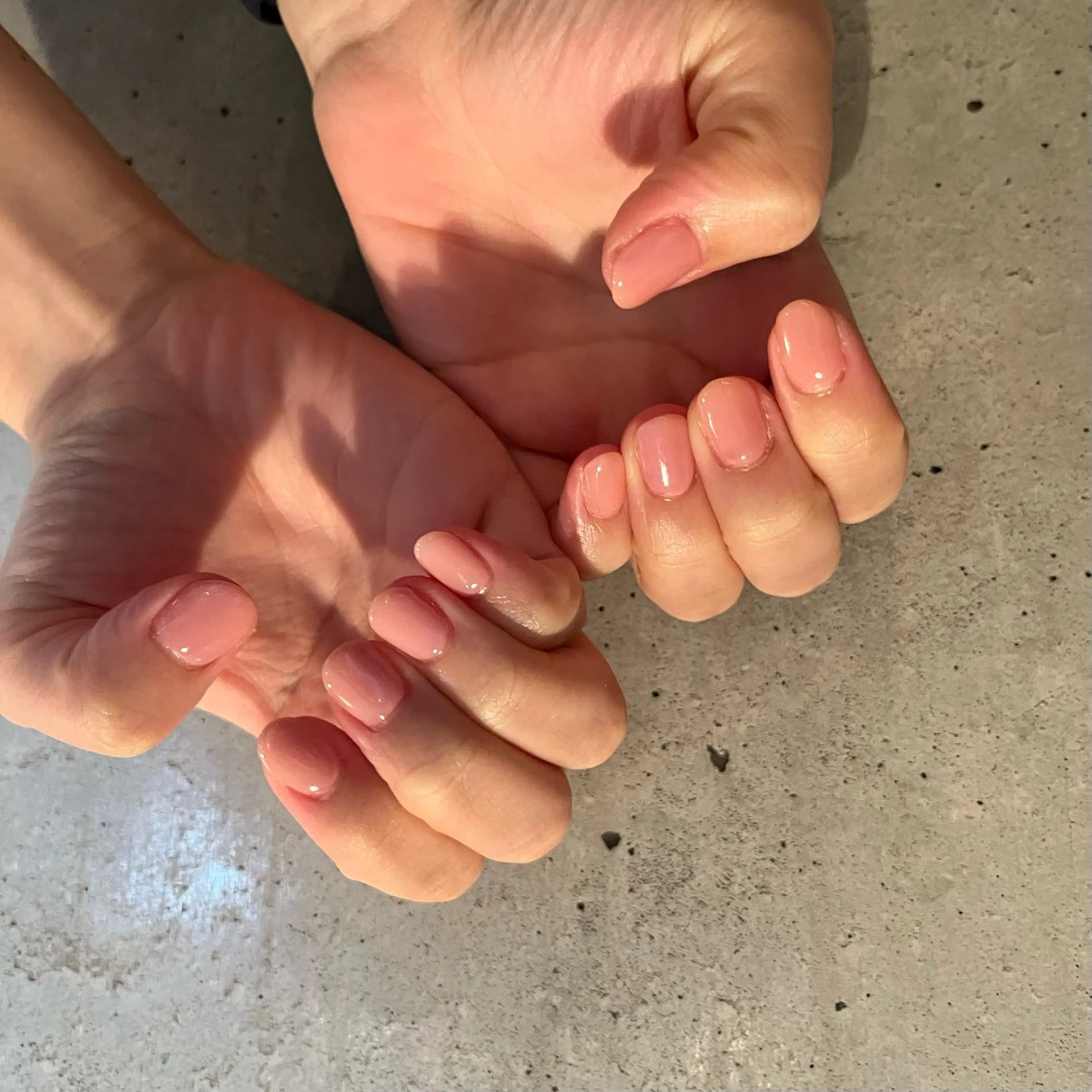 ネイル ジェルネイル ワンカラーネイル パラジェル ピンク ハンドネイル DariL Ayaのネイルデザイン