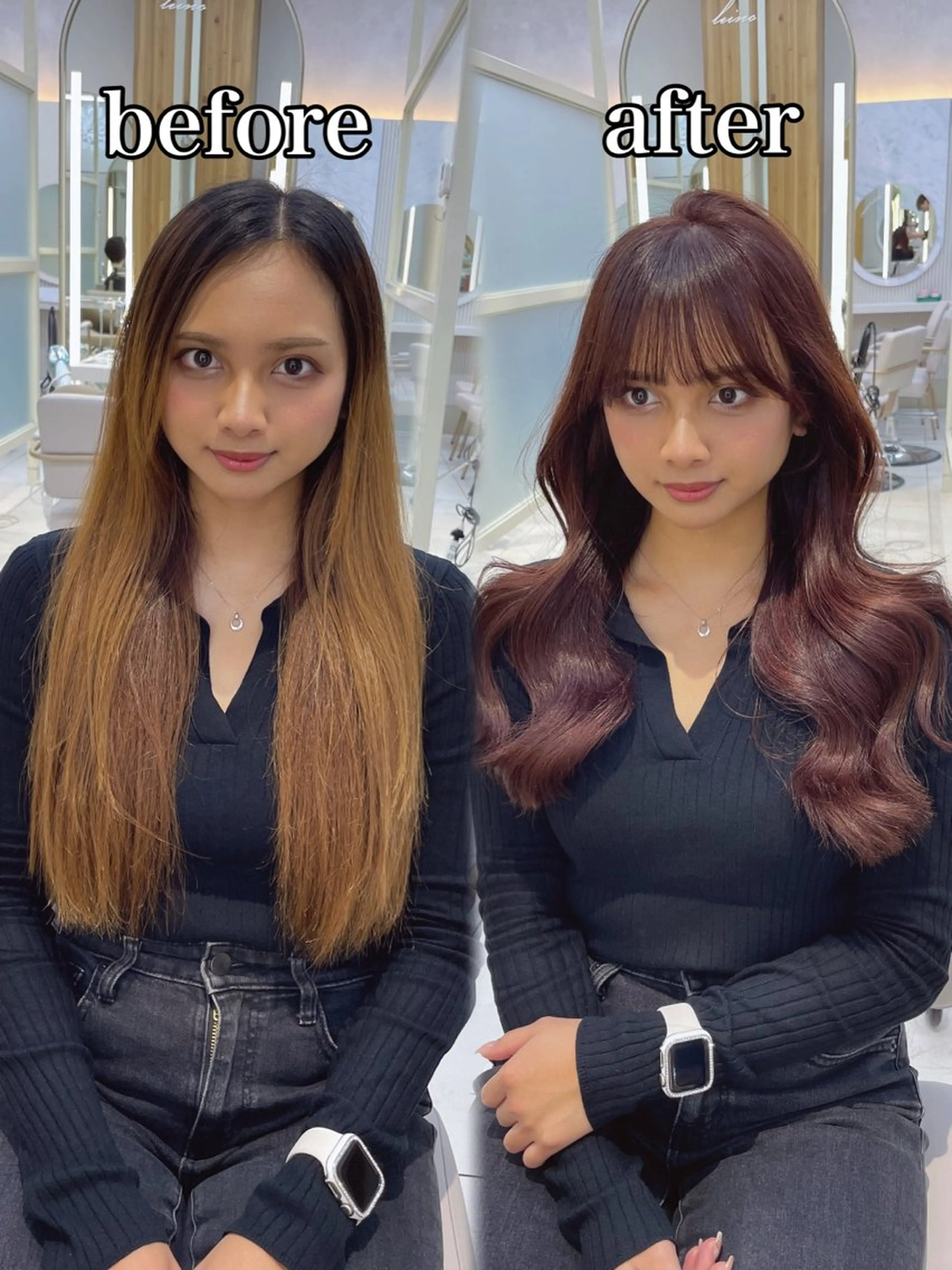 セミロング カット ヘアカラー トリートメント 顔周り/透明感カラー /韓国ヘア/TAKUのヘアスタイル