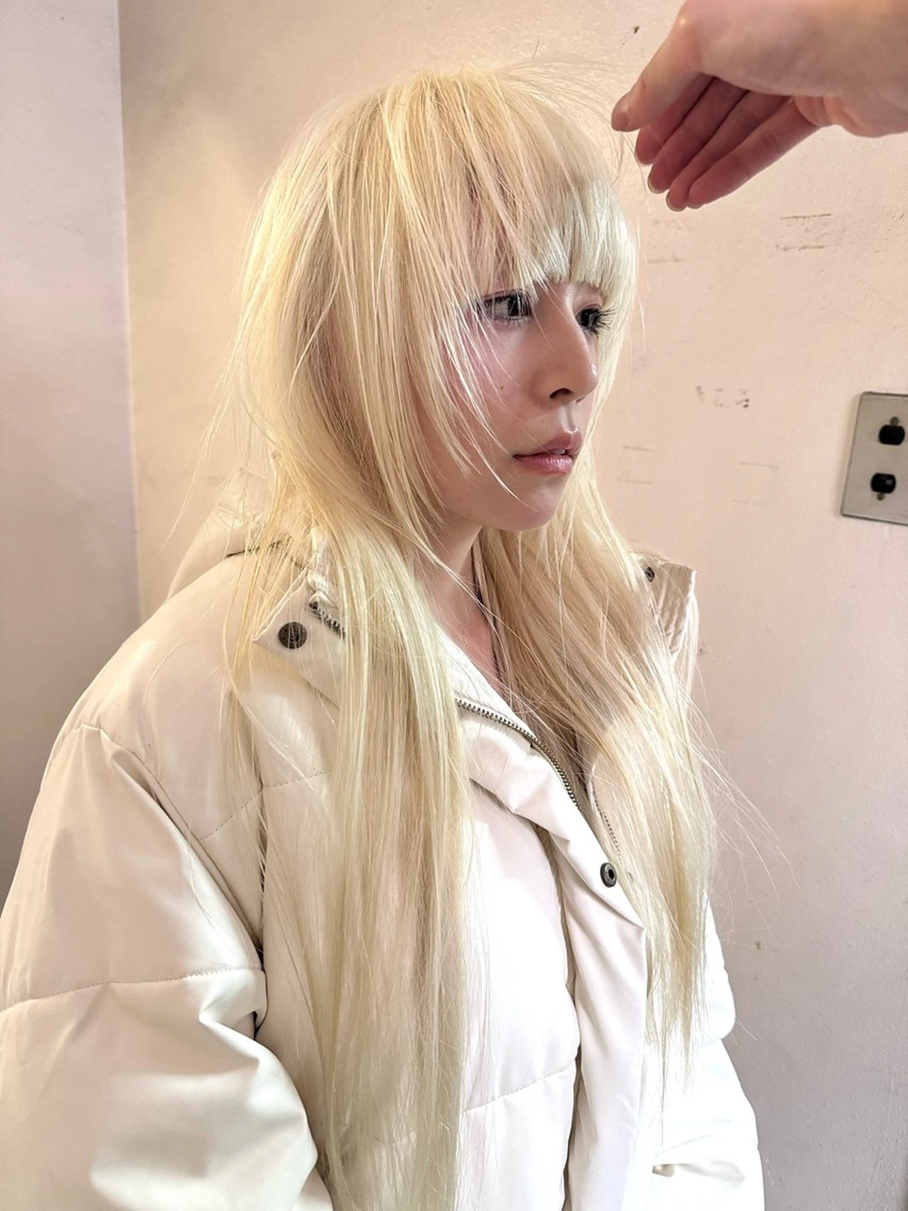 ロング カラー ヘアアレンジ ブリーチ 丸山渉/パーマ エフェクトブリーチのヘアスタイル