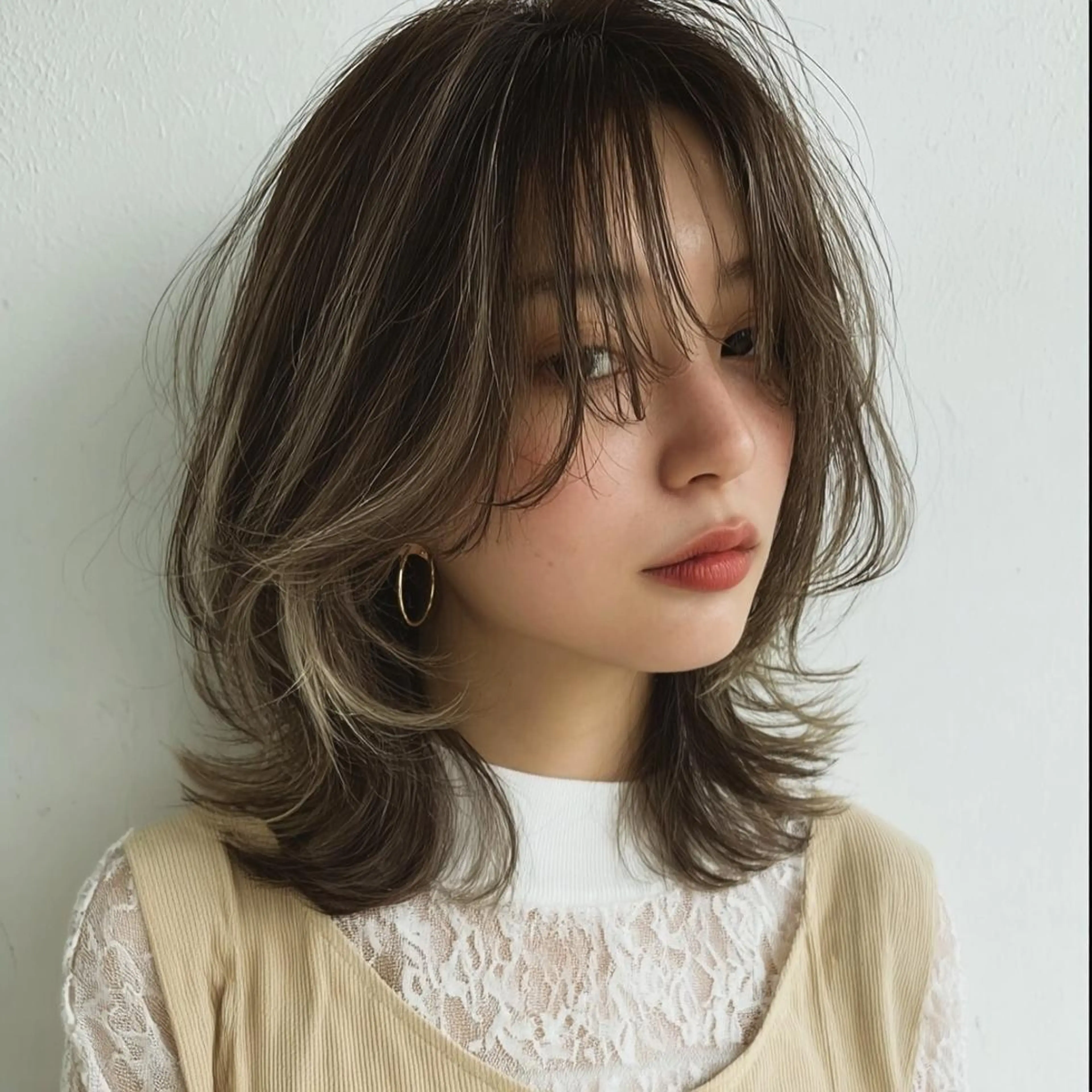 カラー 韓国レイヤーカット✨ 縮毛矯正　原田 優作のヘアスタイル