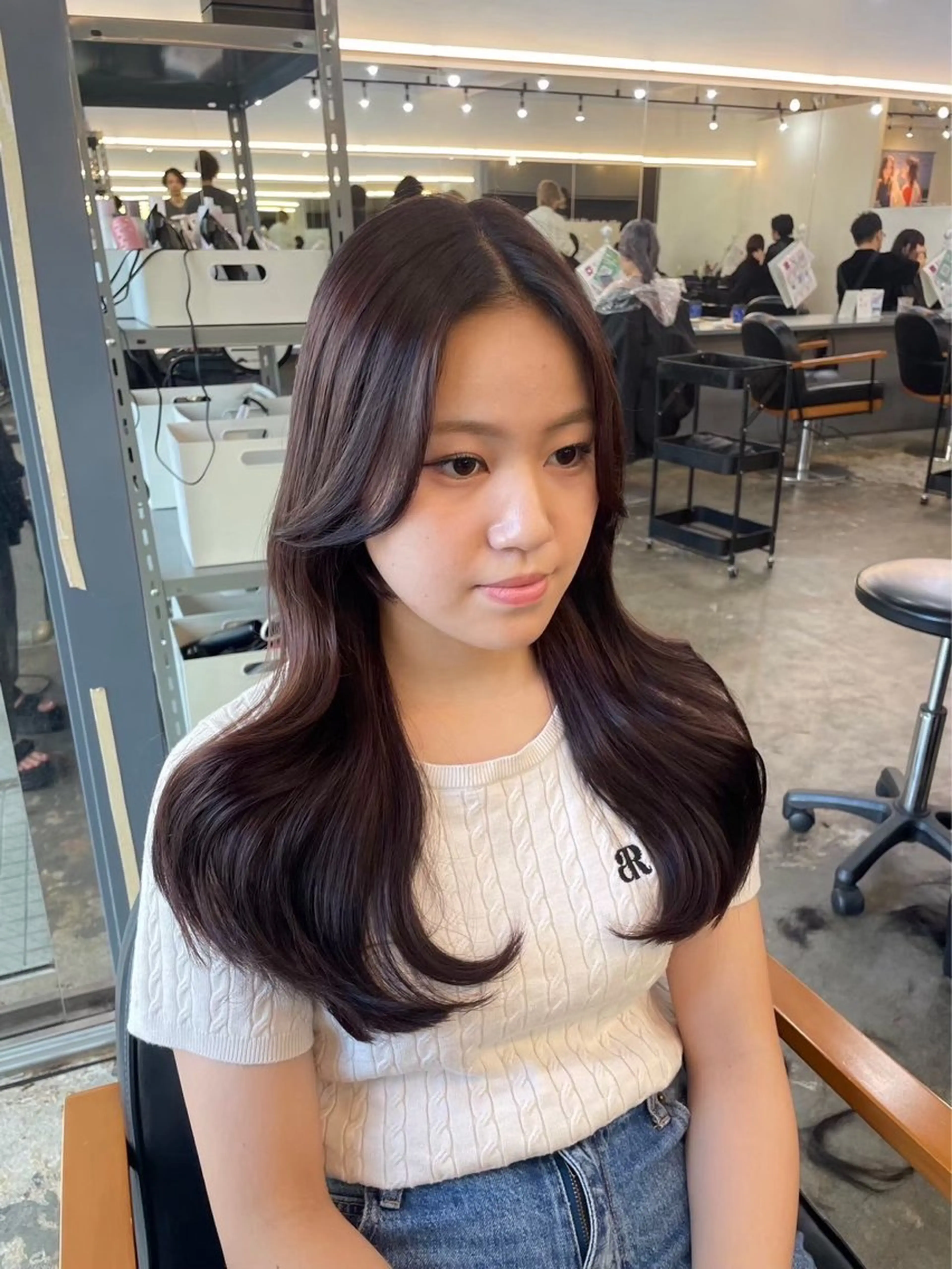 ロング カット ヘアカラー ボブ/ぱつっとボブ/ 谷口 海星のヘアスタイル