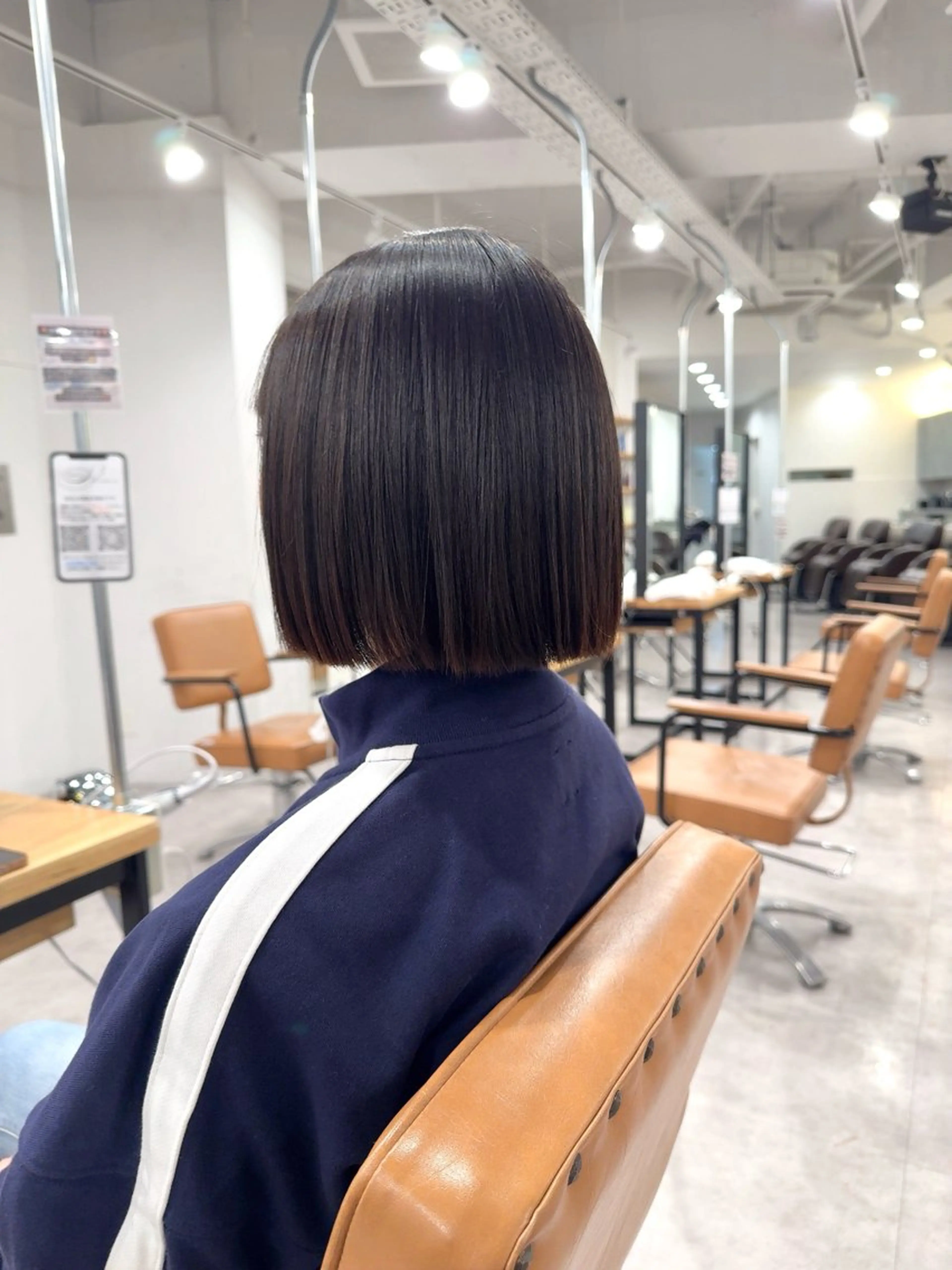 ミディアム 切りっぱなしボブ ボブ カット 縮毛矯正 トリートメント シアン　橋本店所属・SHIAN 橋本 Daikiのヘアスタイル