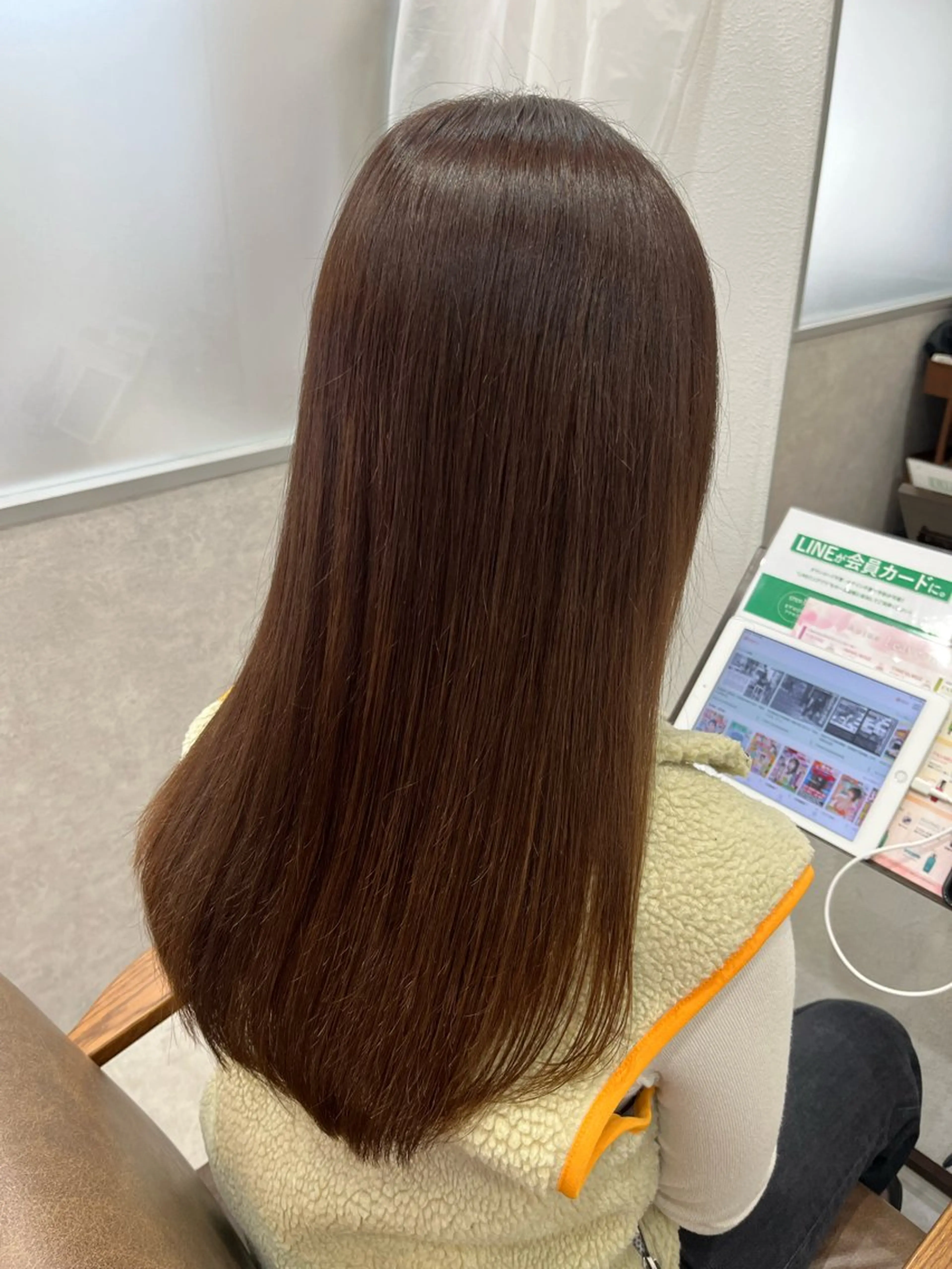 ロング カット ヘアカラー トリートメント 暖色＊ベージュ ＊くらたあやかのヘアスタイル