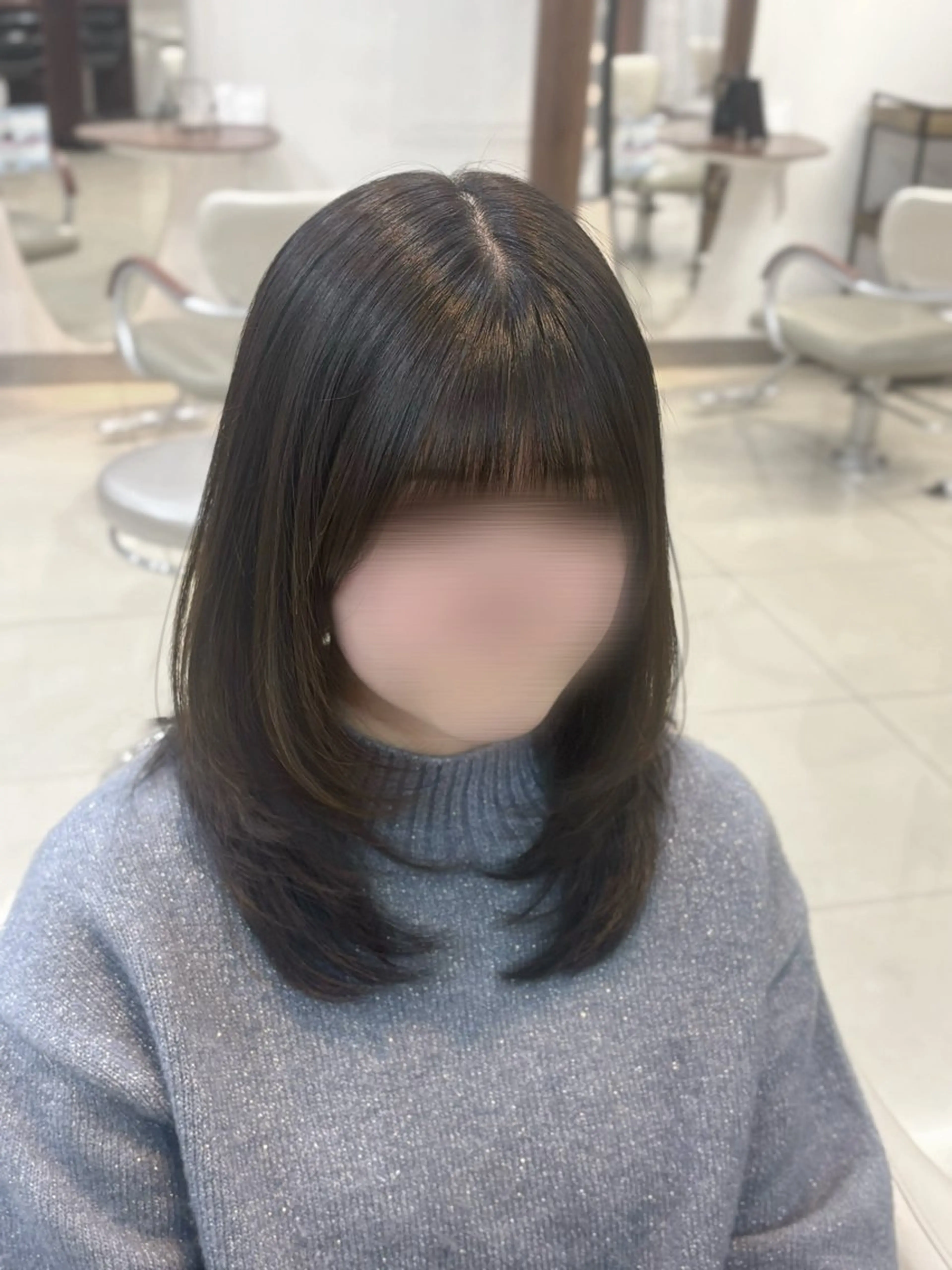 ミディアム ミディアムレイヤー レイヤーカット Ash 二子玉川店 🐈‍⬛中溝有紗🎀のヘアスタイル