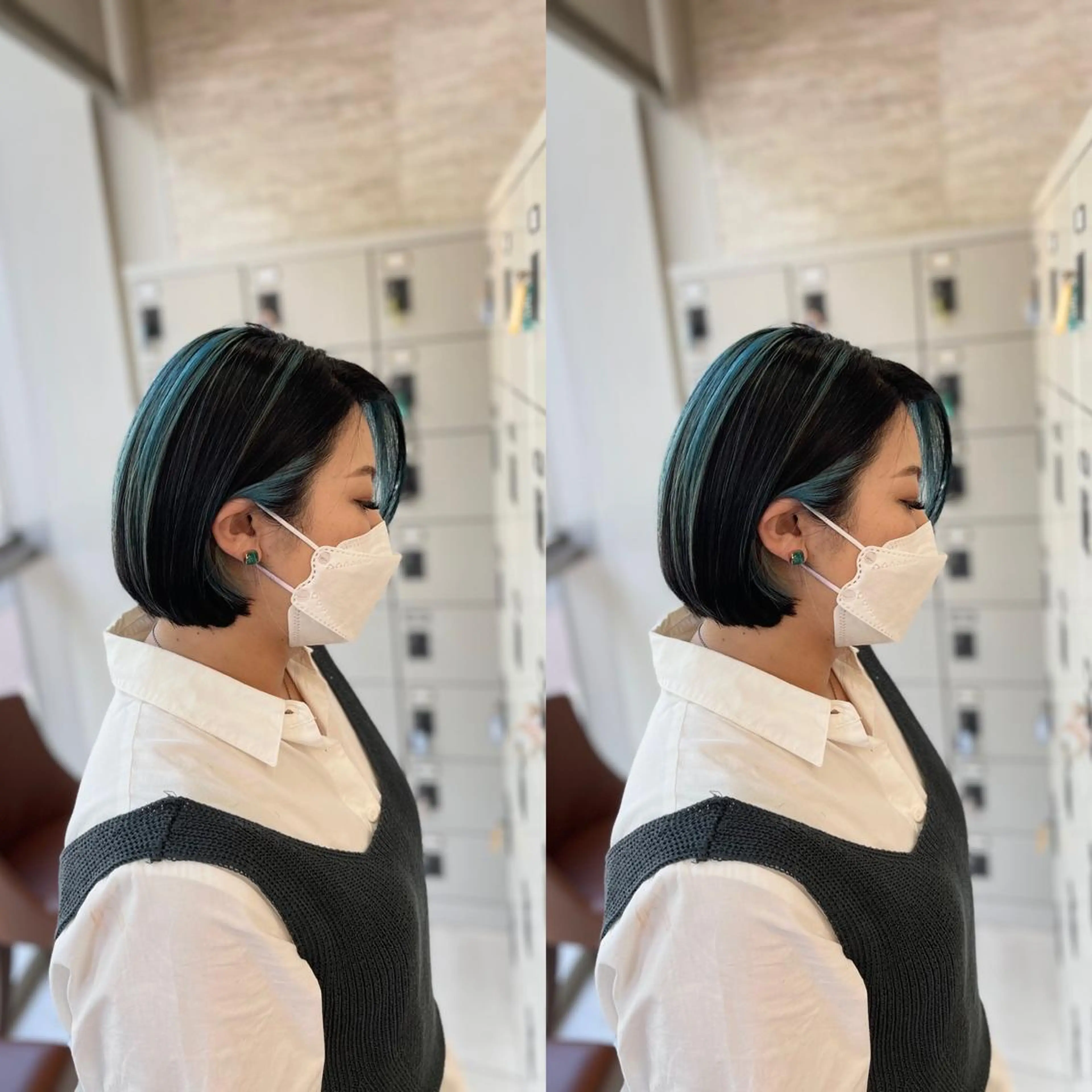 ショート ヘアカラー Y Uのヘアスタイル