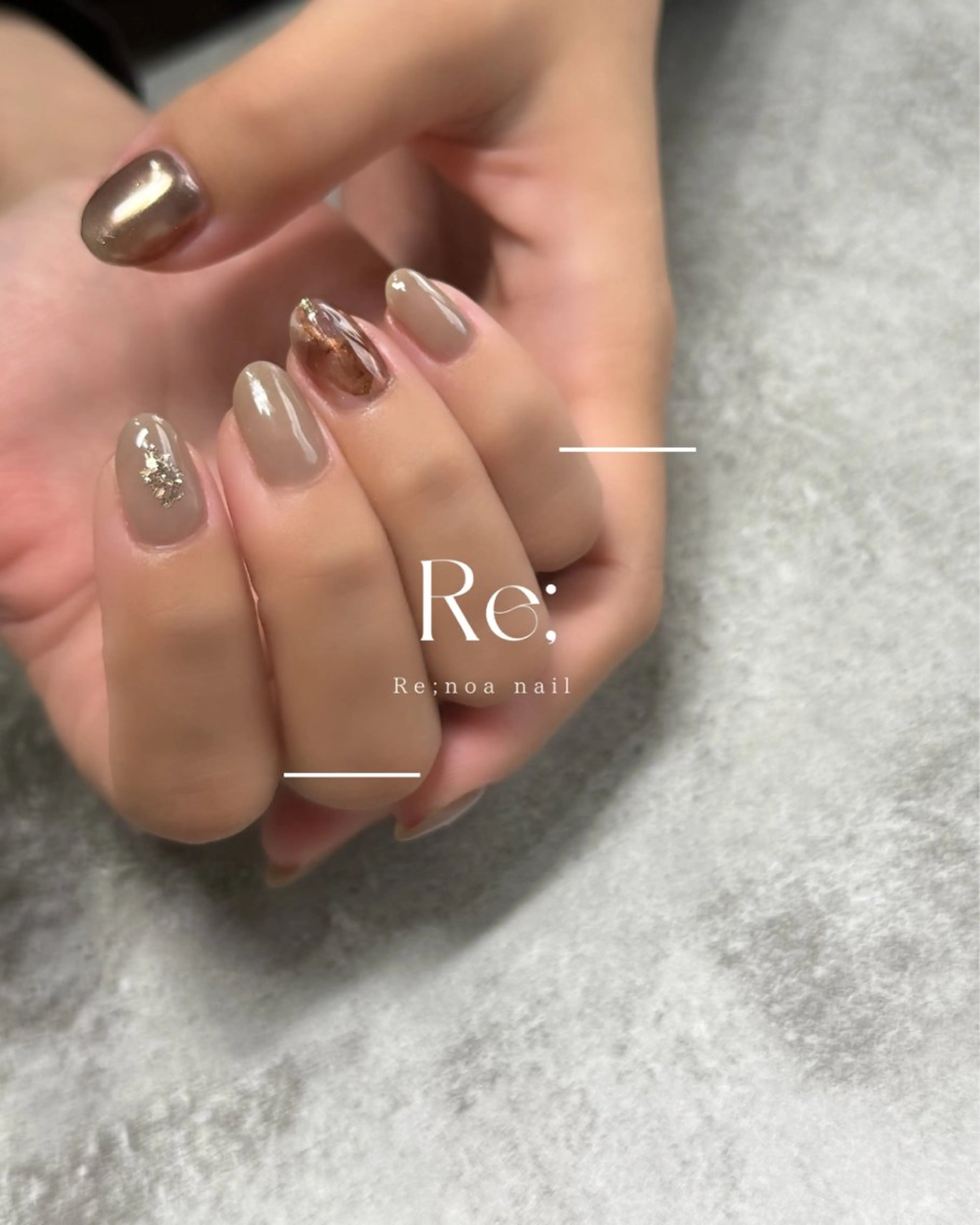 ネイル アートネイル ニュアンスネイル シンプルネイル ハンドネイル Re;noa nail所属・Re;noa nailのネイルデザイン