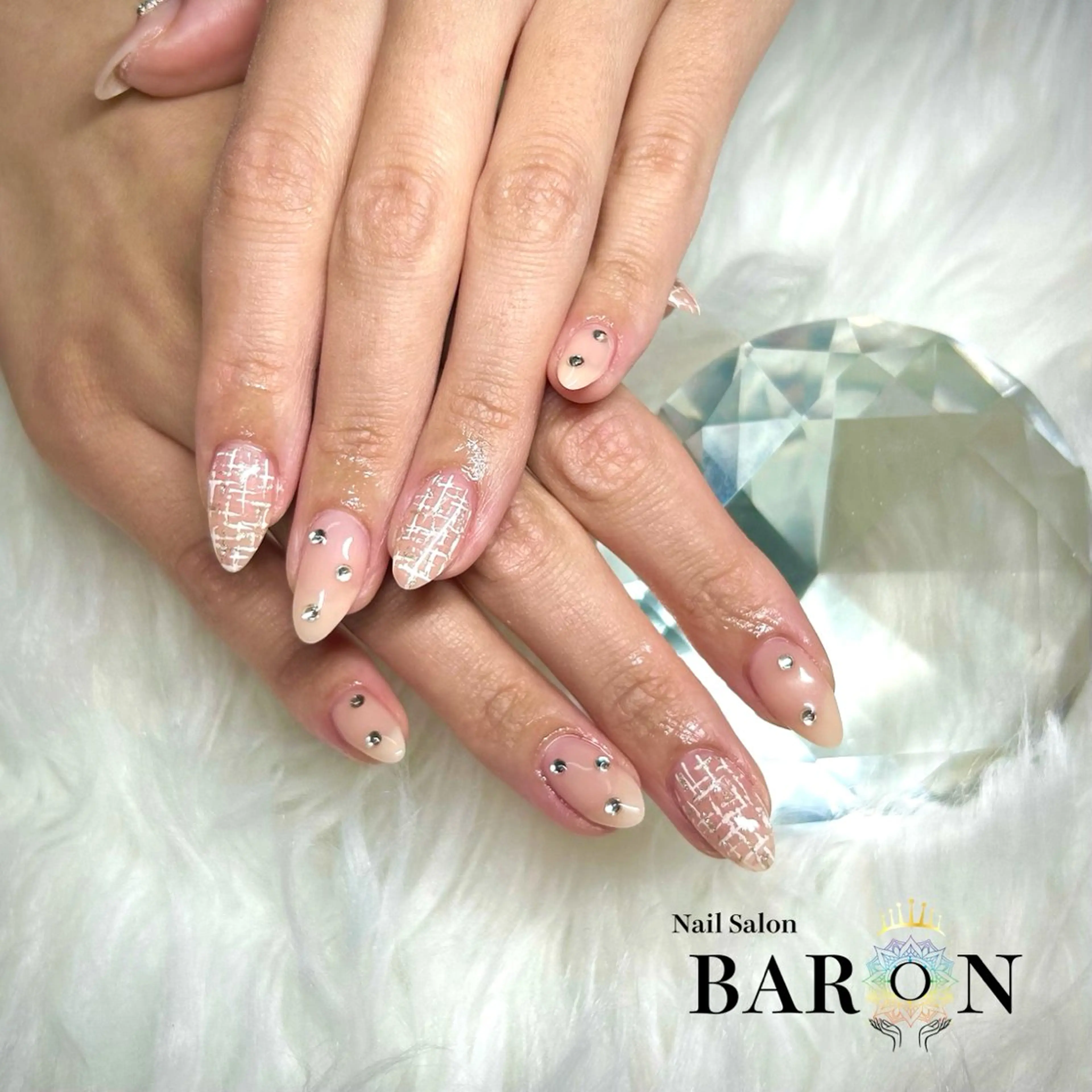 ネイル ツイードネイル ♛︎BARON♛︎ SUMIRE.のネイルデザイン