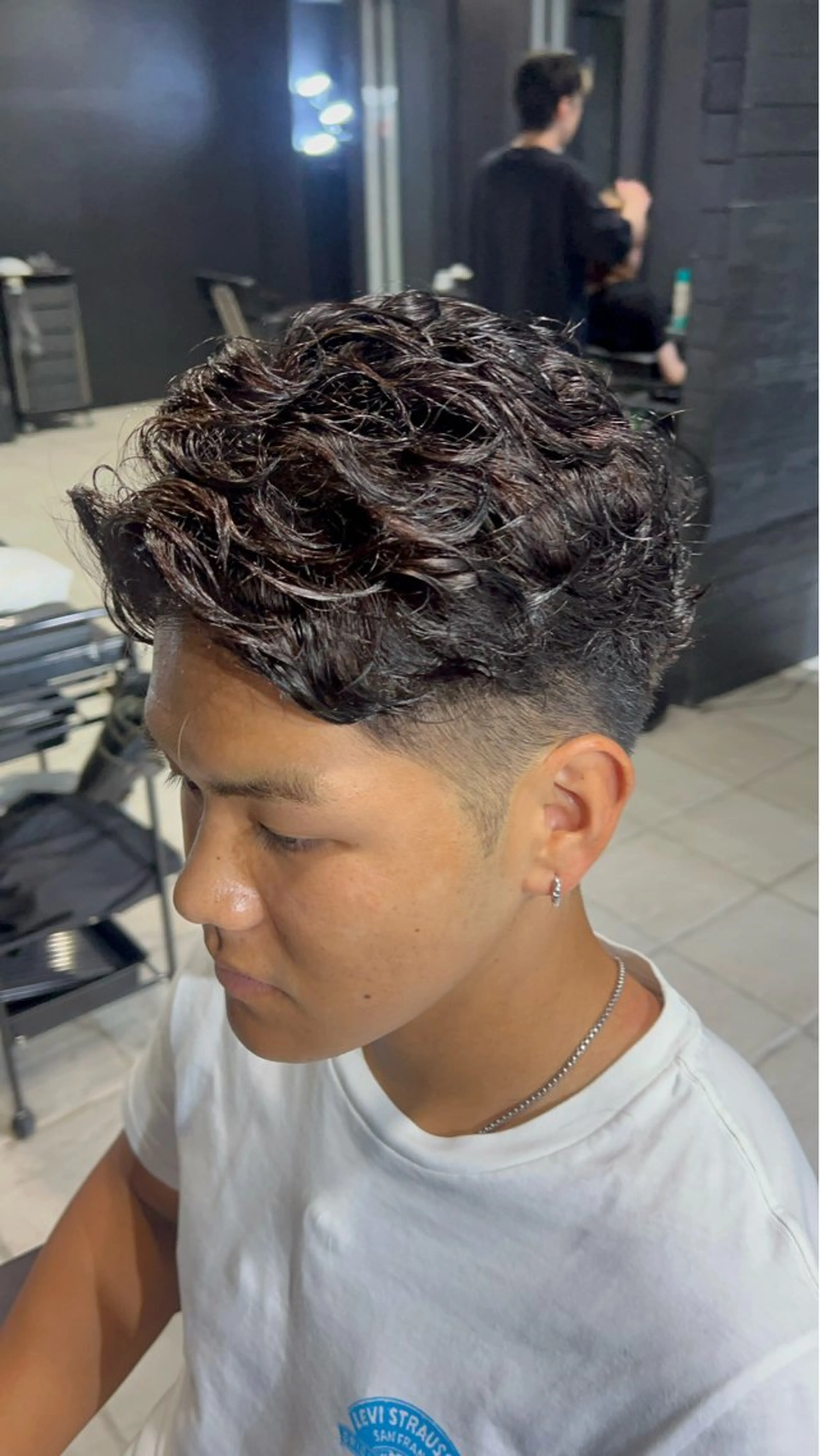 パーマ メンズ 【フェザーパーマ】 【縮毛矯正】鶴田文のヘアスタイル