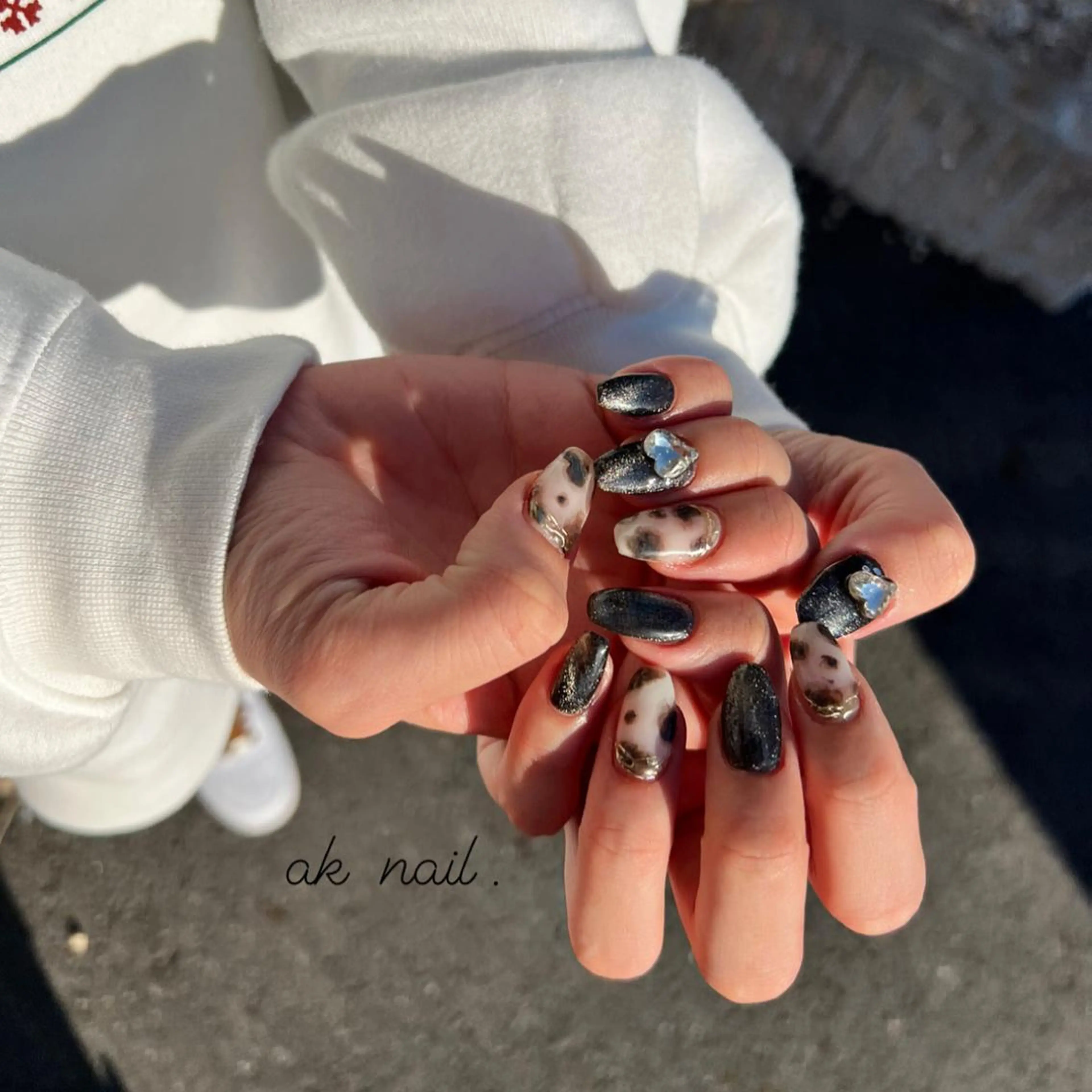 ロング ネイル ハンドネイル ak nail .のネイルデザイン