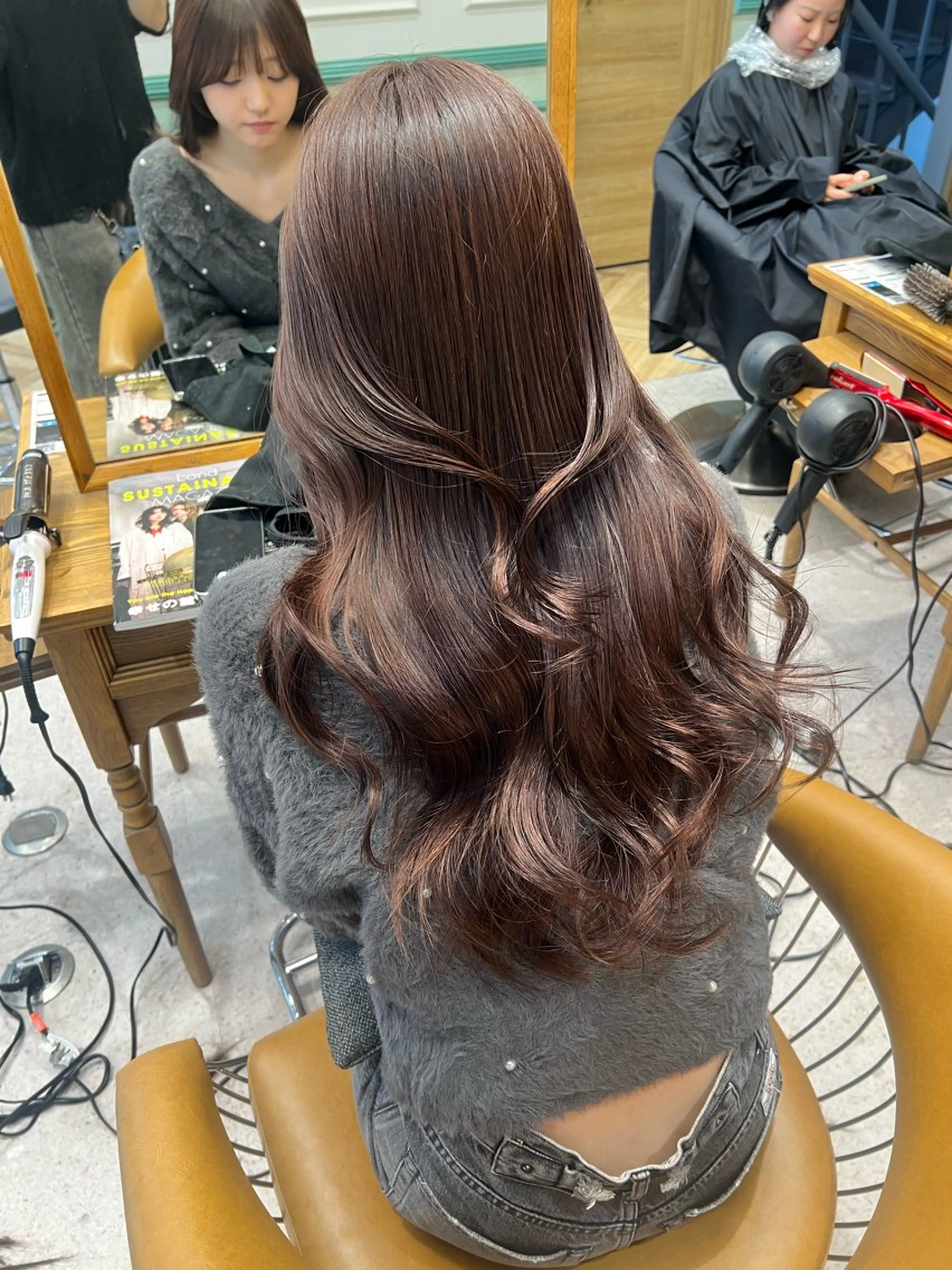 セミロング カット ヘアカラー トリートメント 韓国レイヤーカット/ 縮毛矯正/羽田航のヘアスタイル