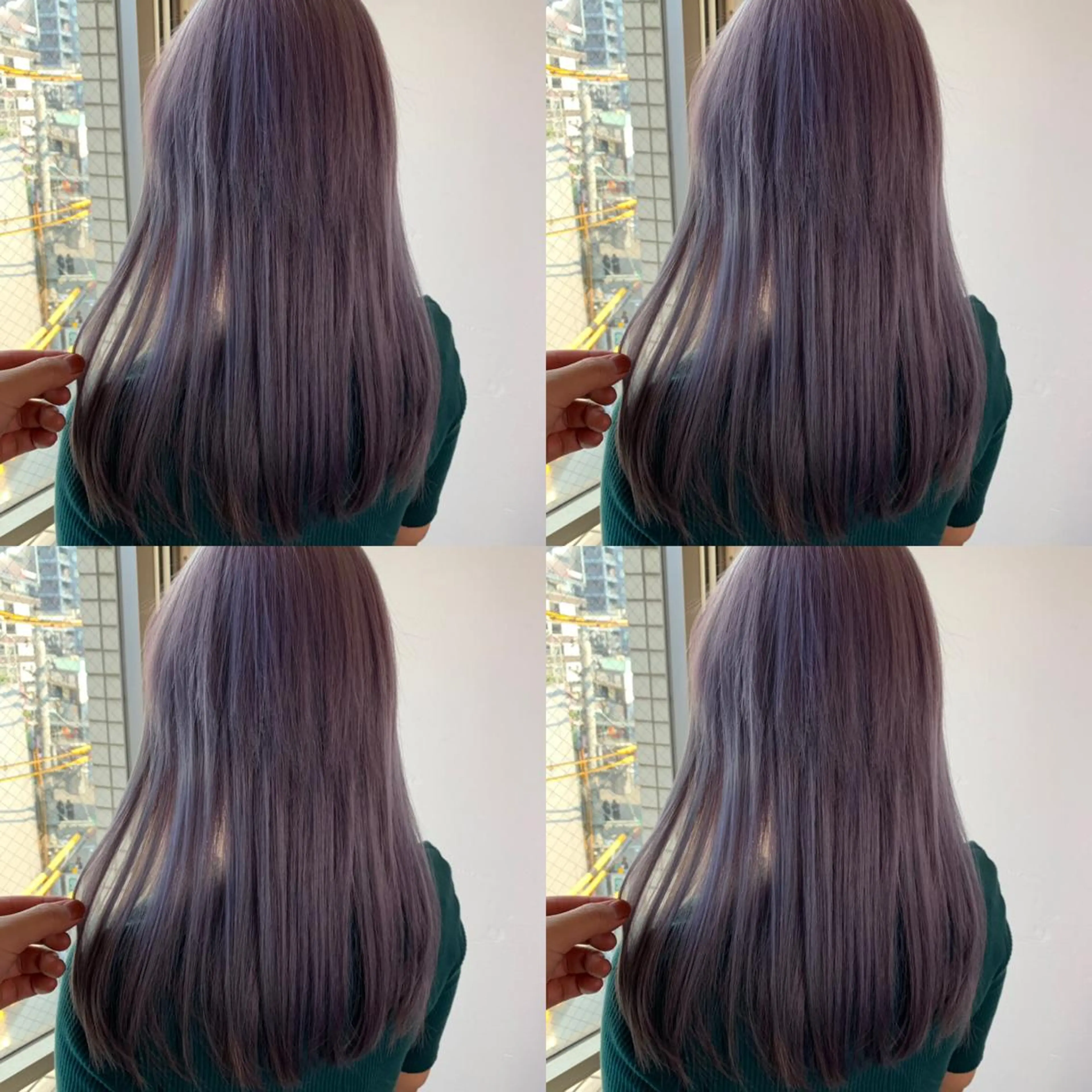 セミロング カラー ブリーチ ケアブリーチ ハイトーンカラー バイオレットカラー ヘアカラー 似合わせ/ブリーチ カラー.岡田友仁のヘアスタイル