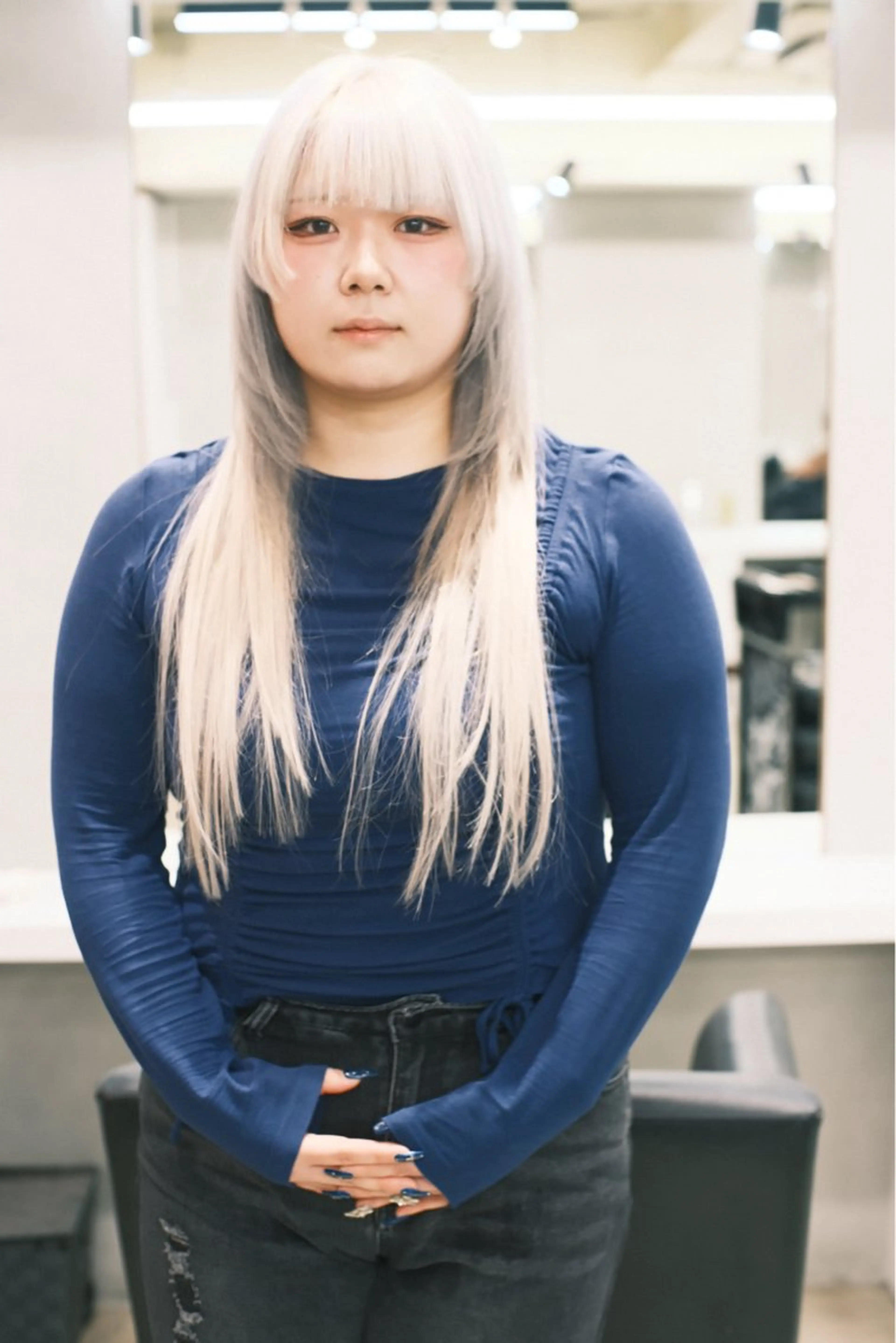 セミロング カラー ヘアアレンジ ヘアカラー エクステ 個性爆弾💣 ダブルカラー/ゆかのヘアスタイル