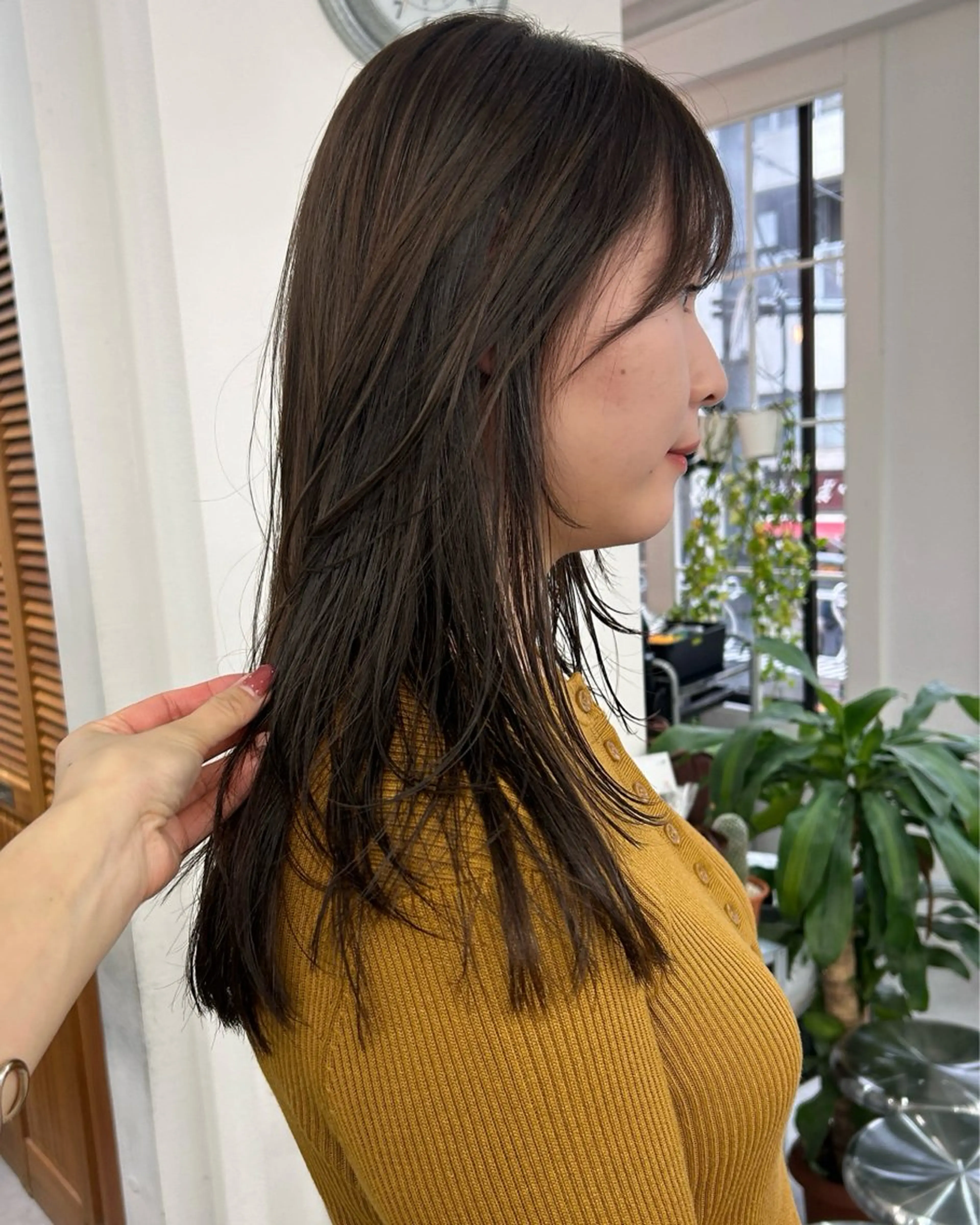 セミロング カラー カット ヘアカラー トリートメント レイヤーボブ/ 艶カラー/サナ🌼のヘアスタイル