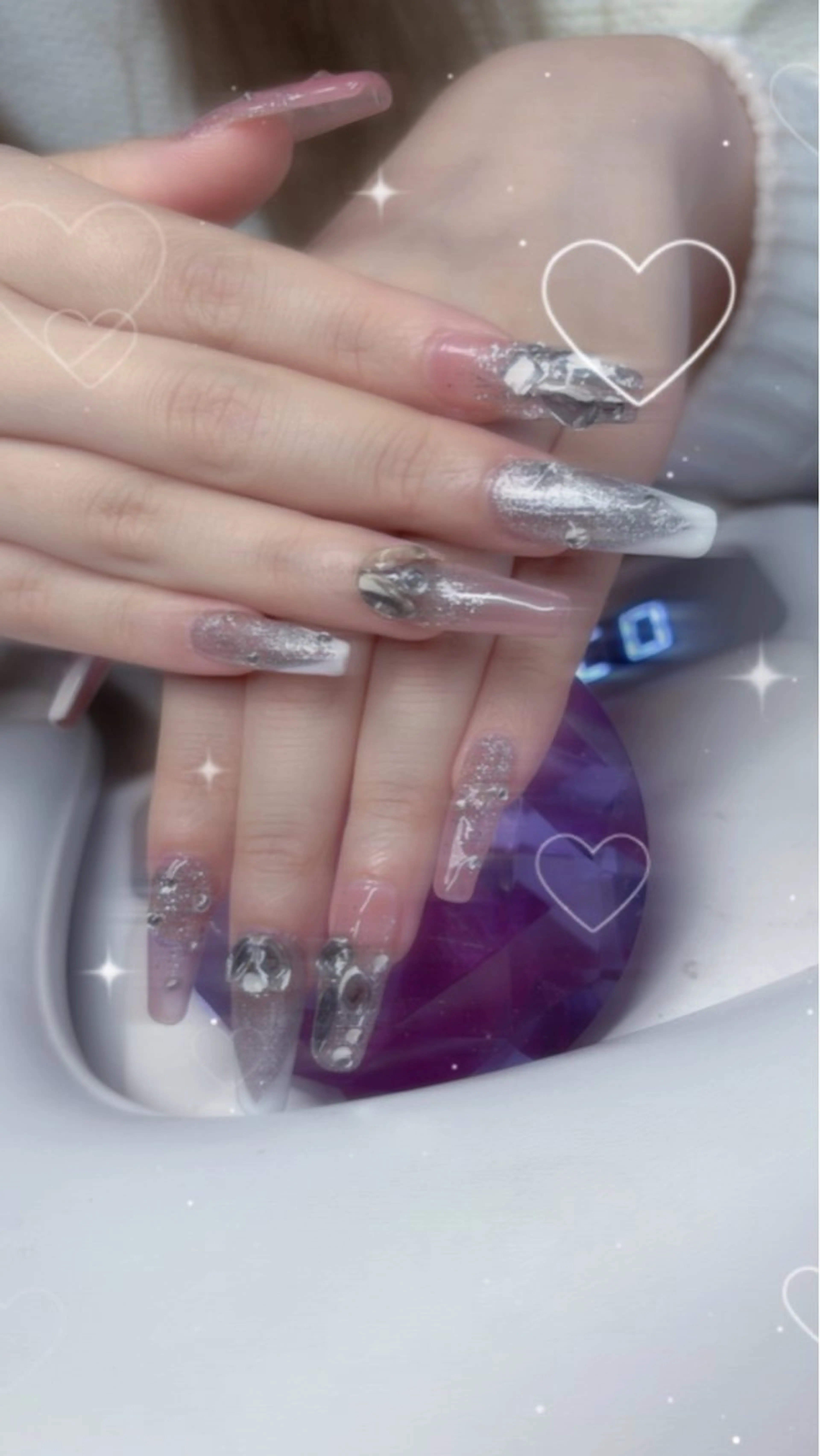 ネイル ロングネイル ハンドネイル NailSalona.k.a所属・k CHIORIのネイルデザイン