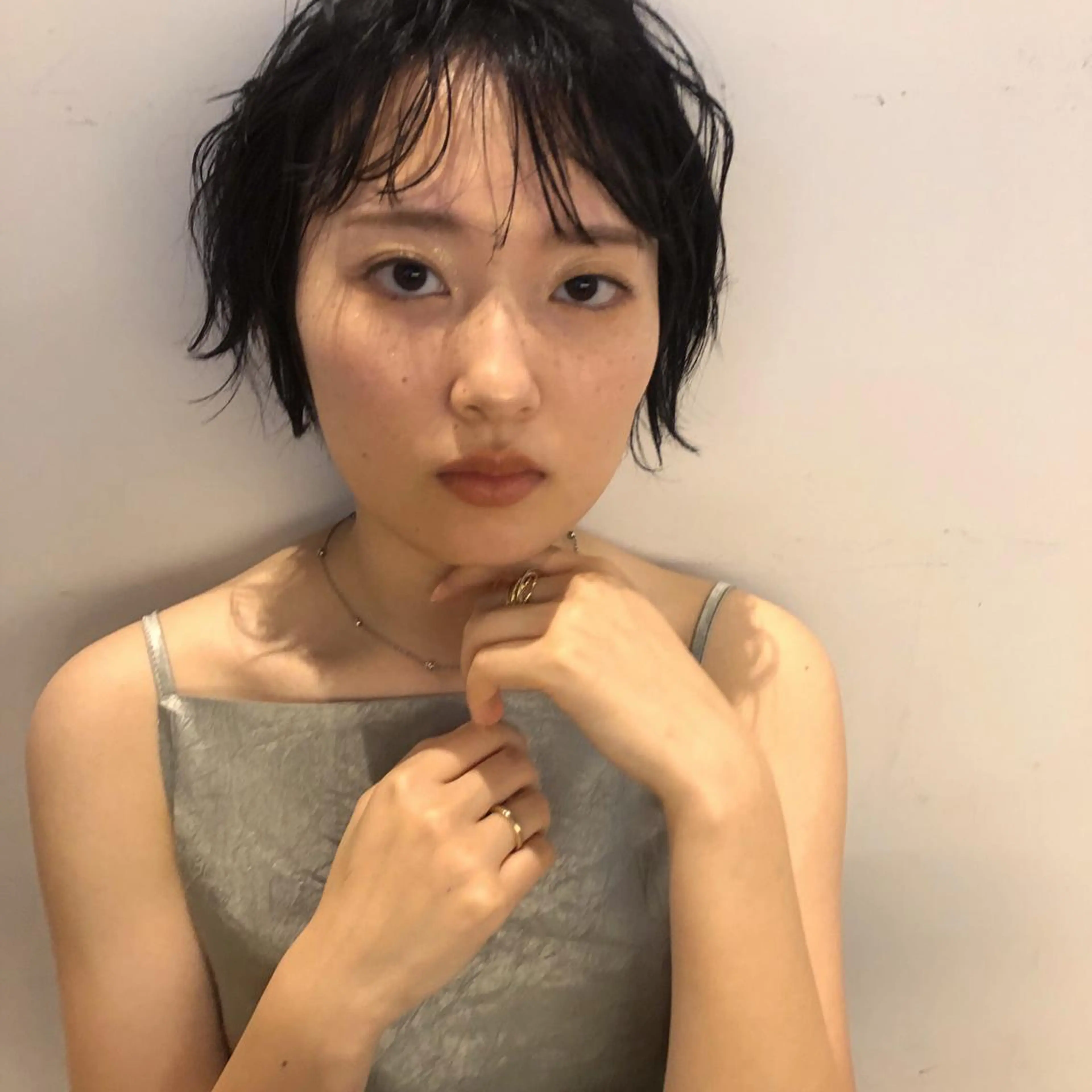 ショート パーマ ヘアアレンジ ケアブリーチ/ボブ/ honoのヘアスタイル