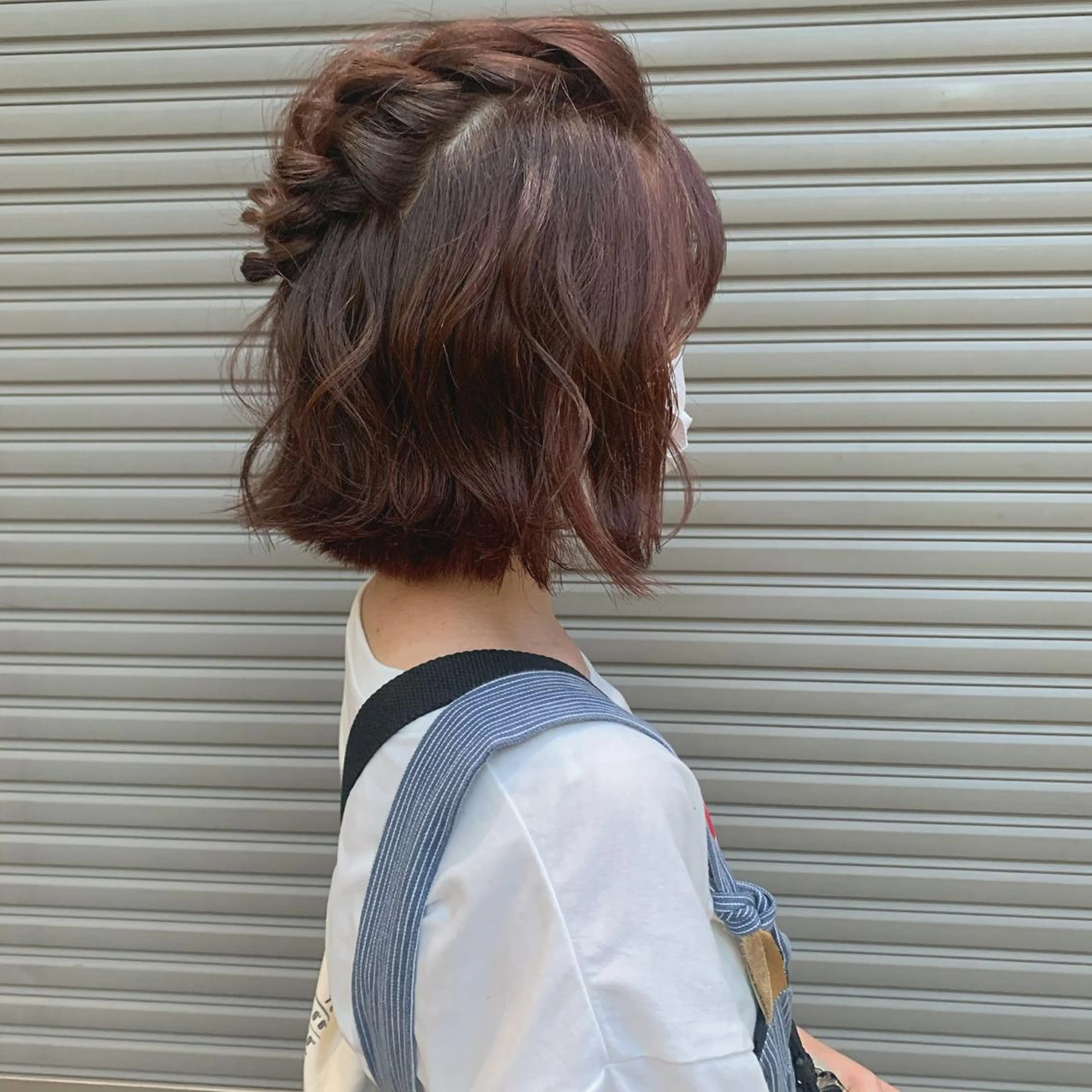 ミディアム カラー ヘアアレンジ ベージュカラー ピンクカラー ピンクベージュ 簡単アレンジ 韓国ヘア🦋 MIYUのヘアスタイル