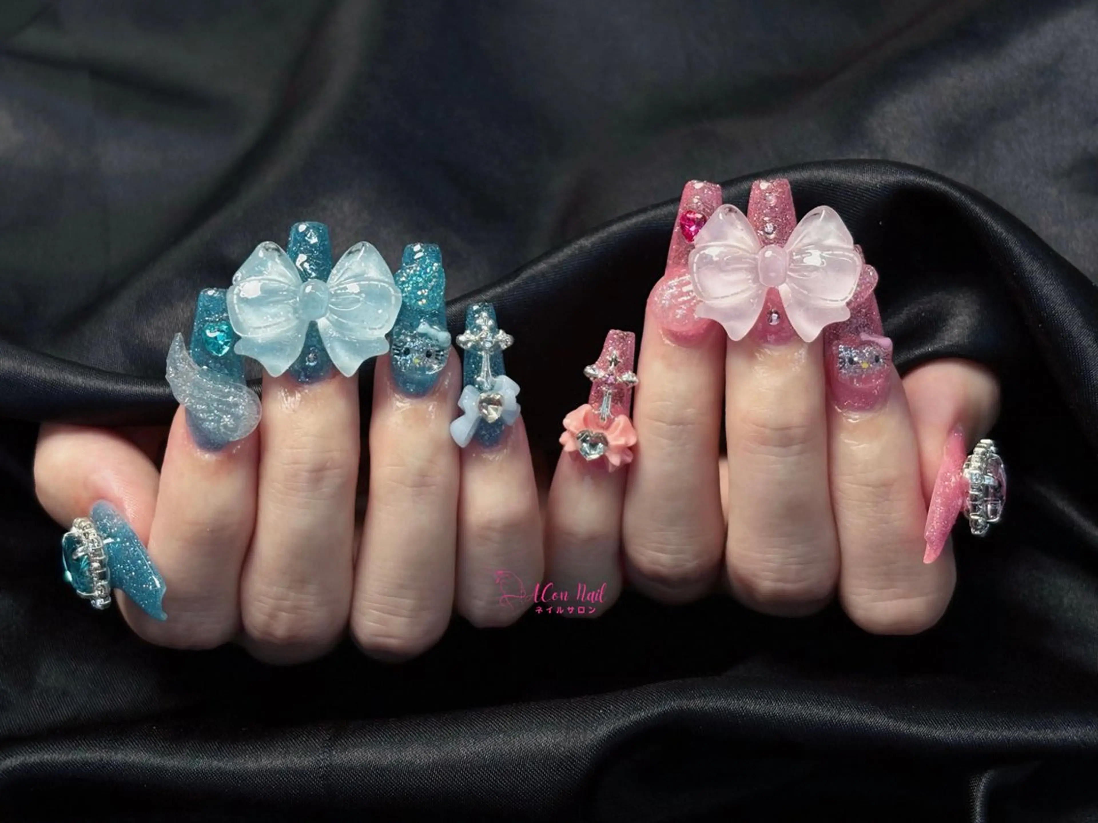 ネイル 桜ネイル 長さ出し フラワーネイル フレンチネイル ジェルネイル ハンドネイル AConNailSalon所属・ACon NailSalonのネイルデザイン