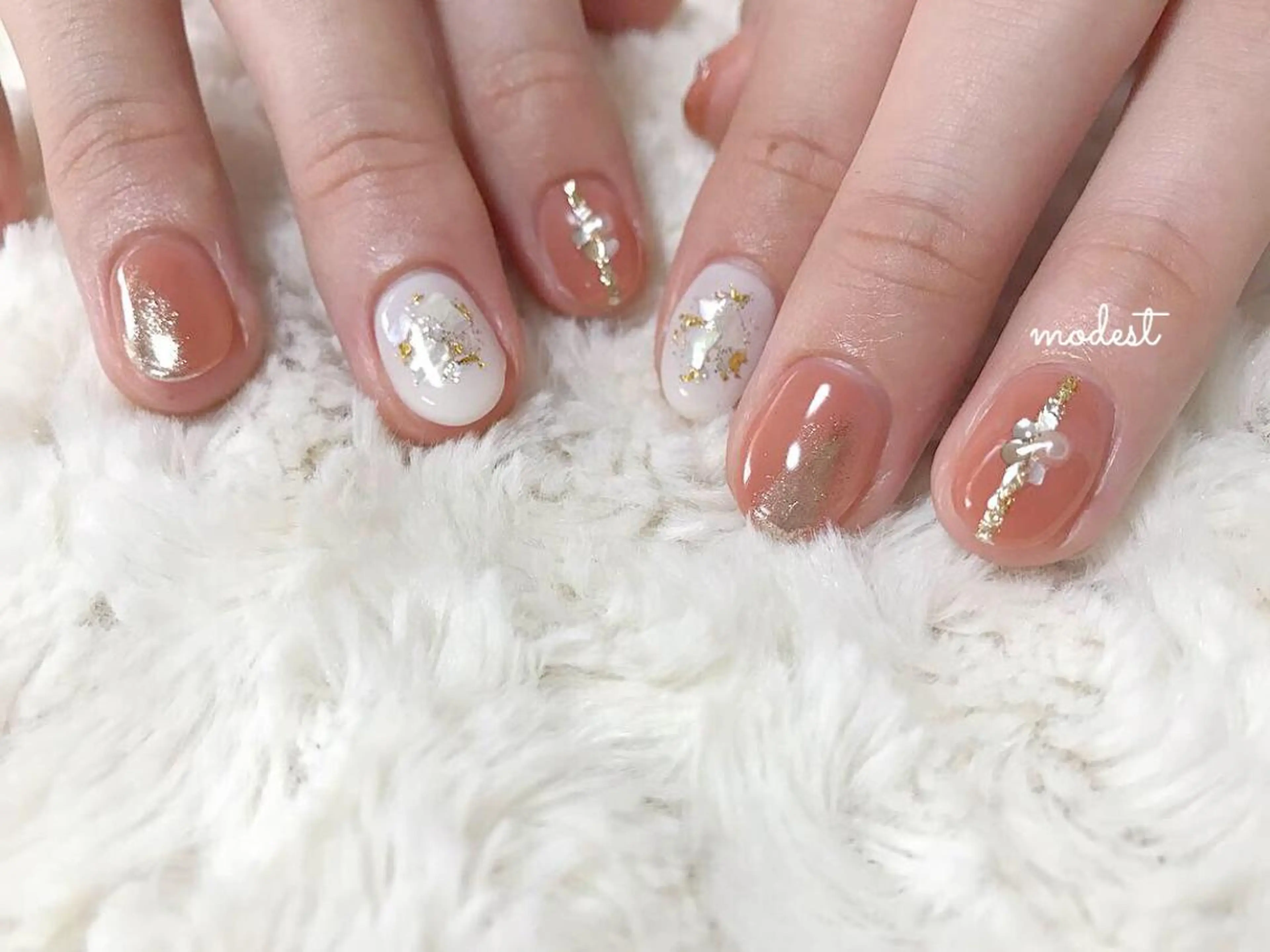 ネイル ニュアンスネイル 久田 悠佳のネイルデザイン