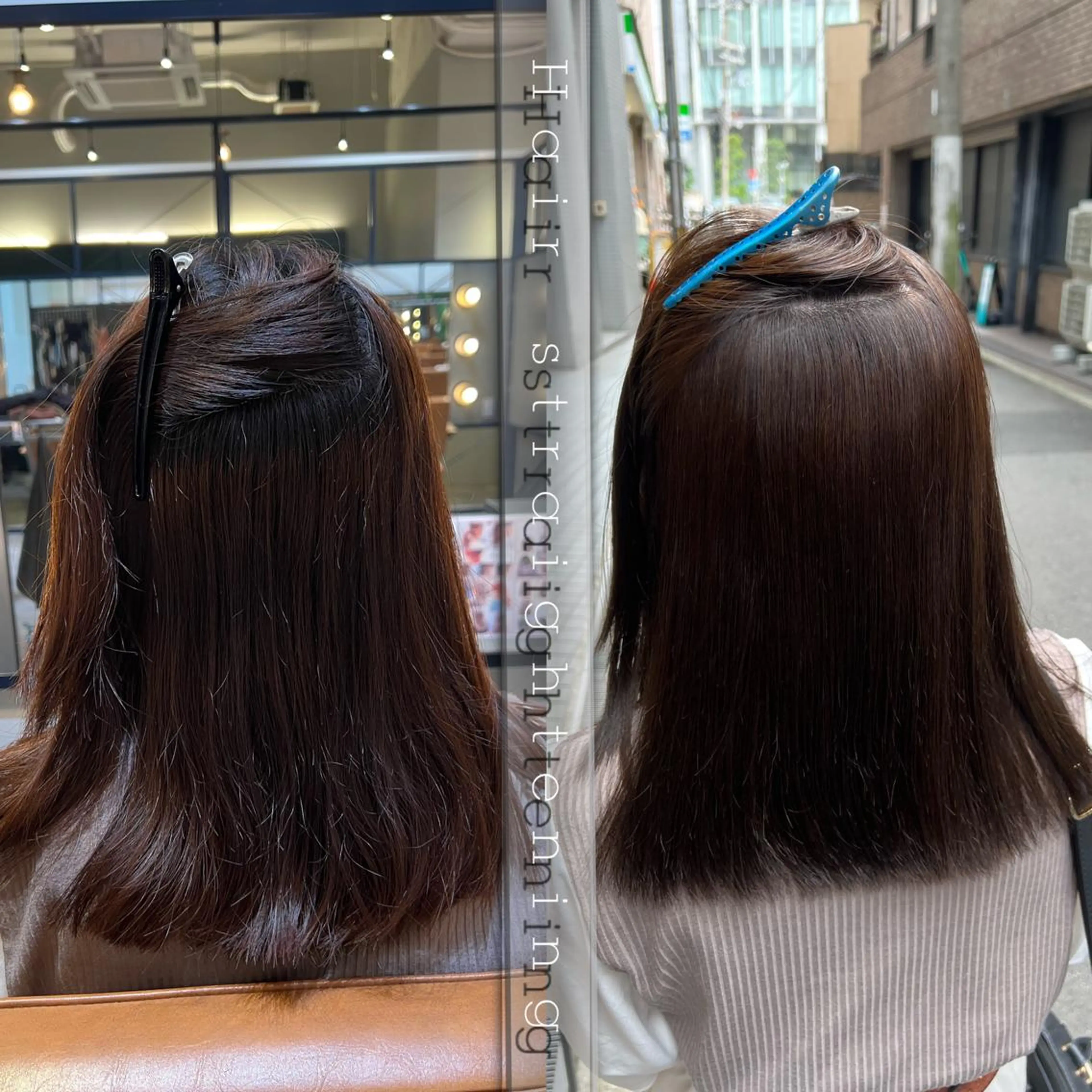 セミロング カラー 髪質改善ストレート Kantaのヘアスタイル