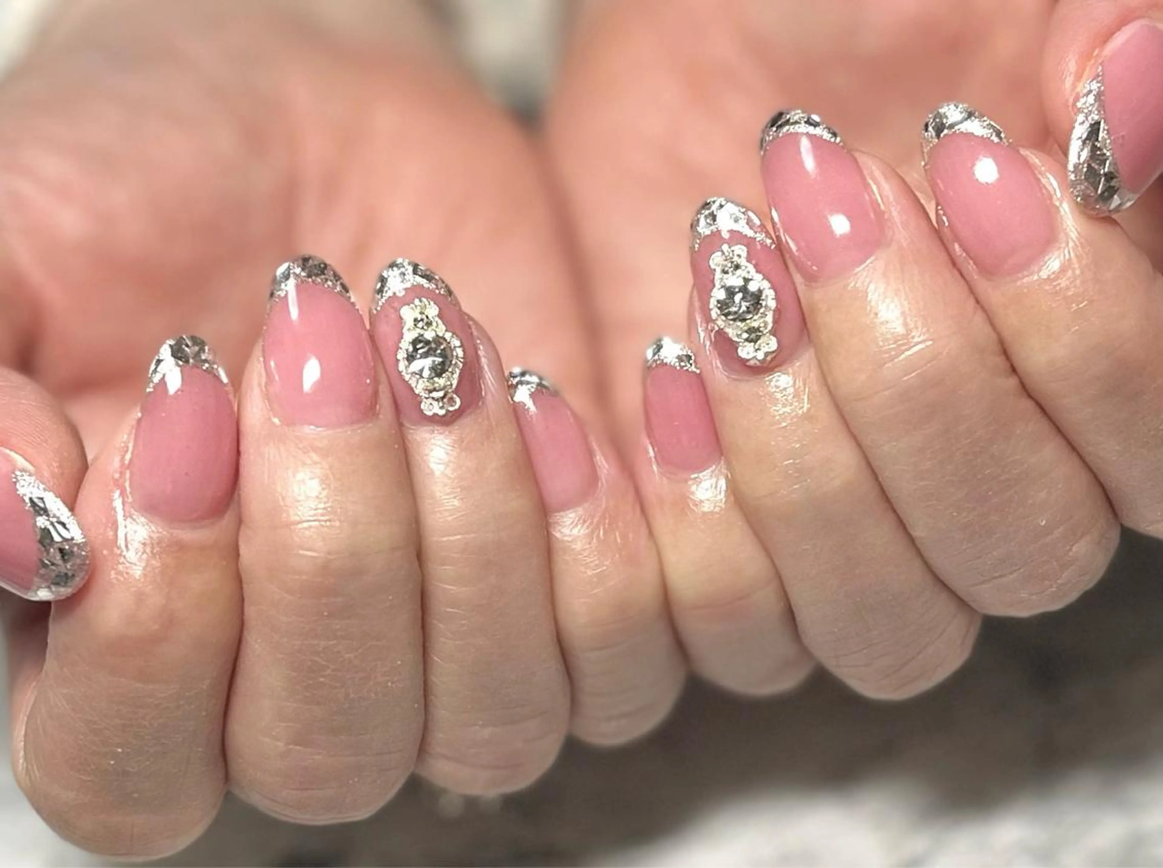 ネイル フットネイル フレンチネイル ガラスフレンチ ニュアンスネイル シンプルネイル ネイル フフラ所属・nail fufla ♡yamane♡のネイルデザイン