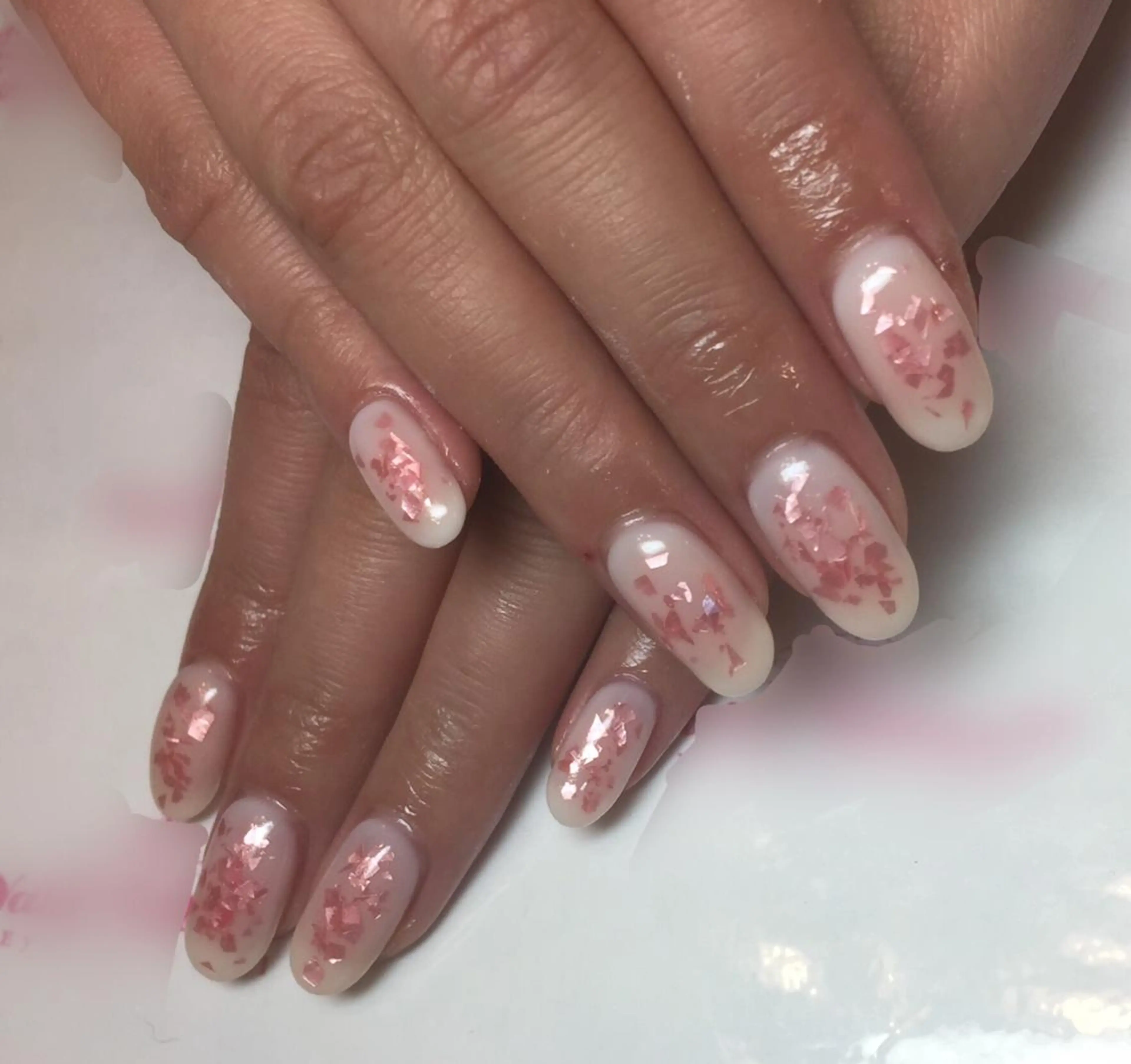 ネイル ネイルリボン 受付スタッフのネイルデザイン