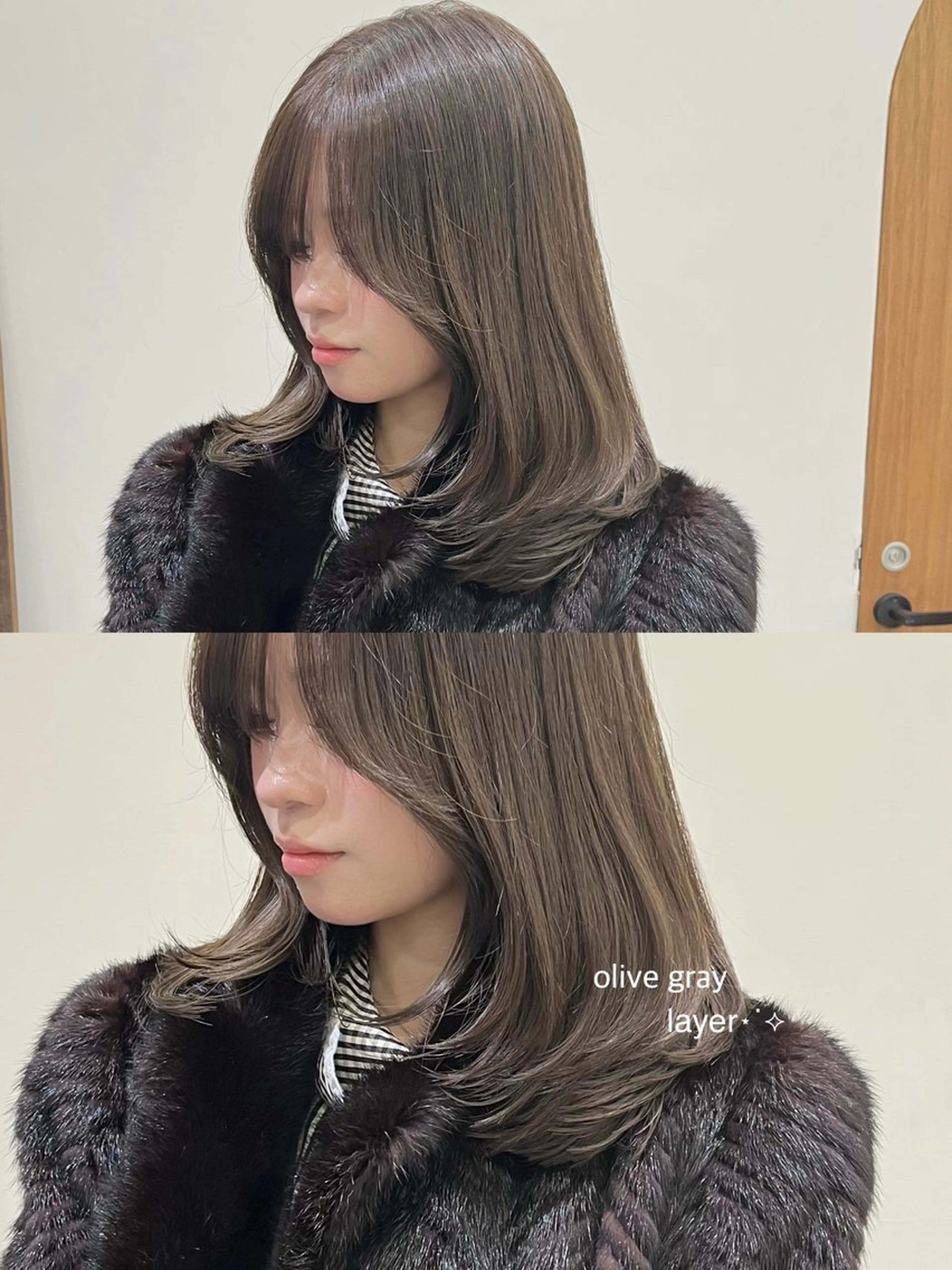 ミディアム カラー ヘアアレンジ カット ヘアカラー トリートメント esu西梅田所属・ena/ブリーチなし 透け感ベージュ🎀のヘアスタイル