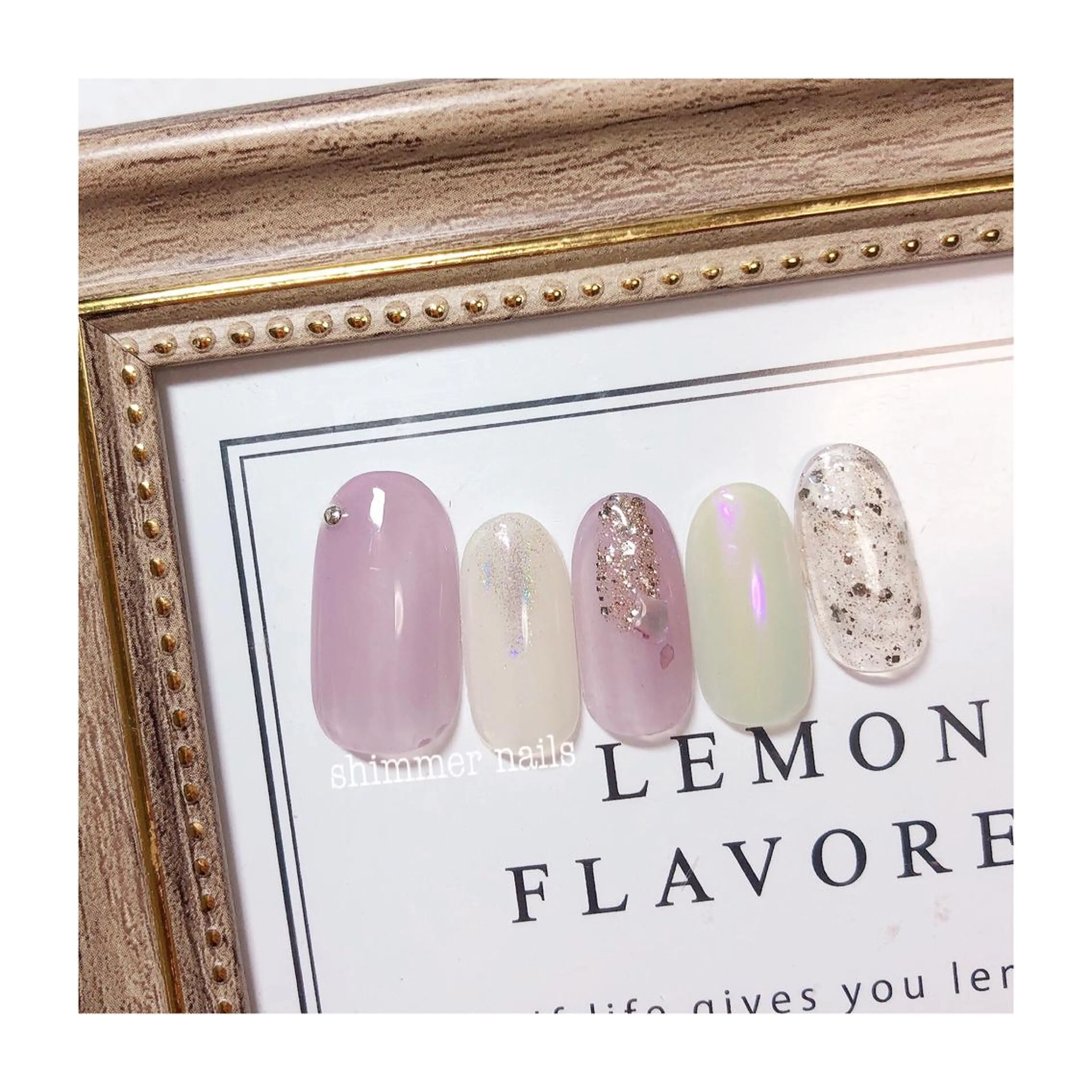 ネイル オーロラネイル フットネイル shimmer nailsのネイルデザイン