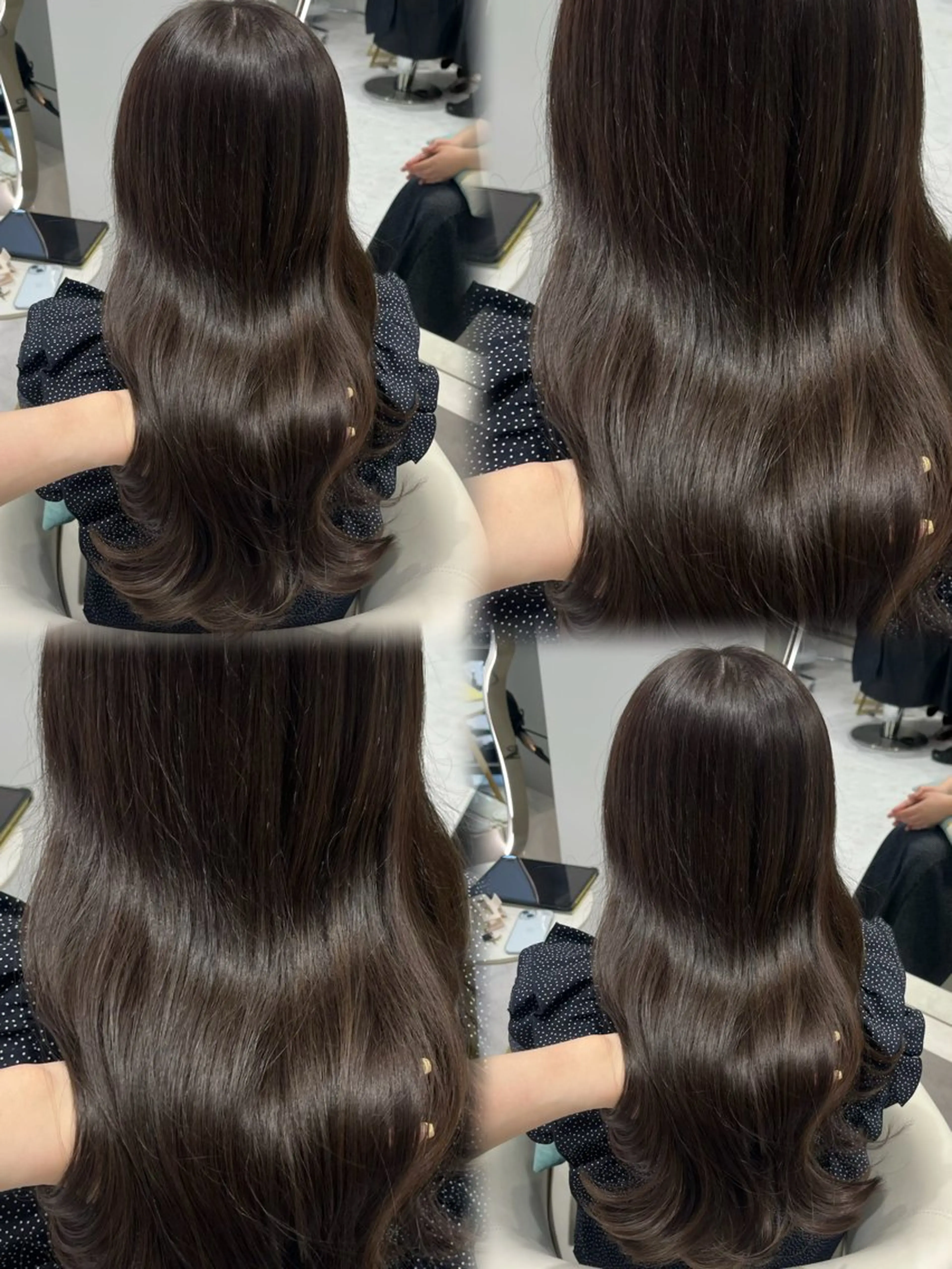 ロング カラー ブリーチ ブラウンカラー 透明感カラー ダークブラウン グレージュ カット ヘアカラー トリートメント 名古屋/透明感カラー /韓国ヘア/高木梨帆のヘアスタイル