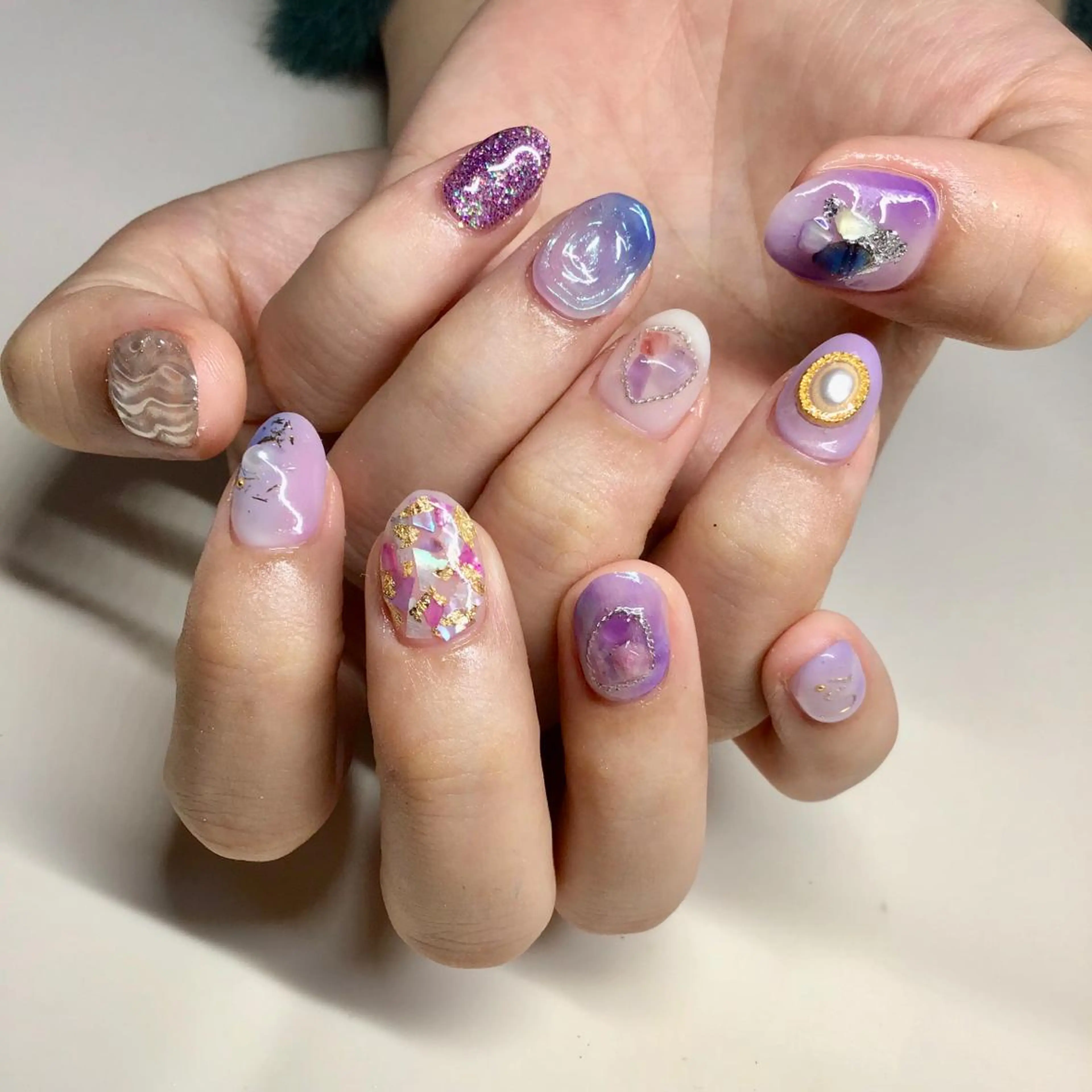 カラー ネイル マツエク・マツパ 福田 加奈のネイルデザイン