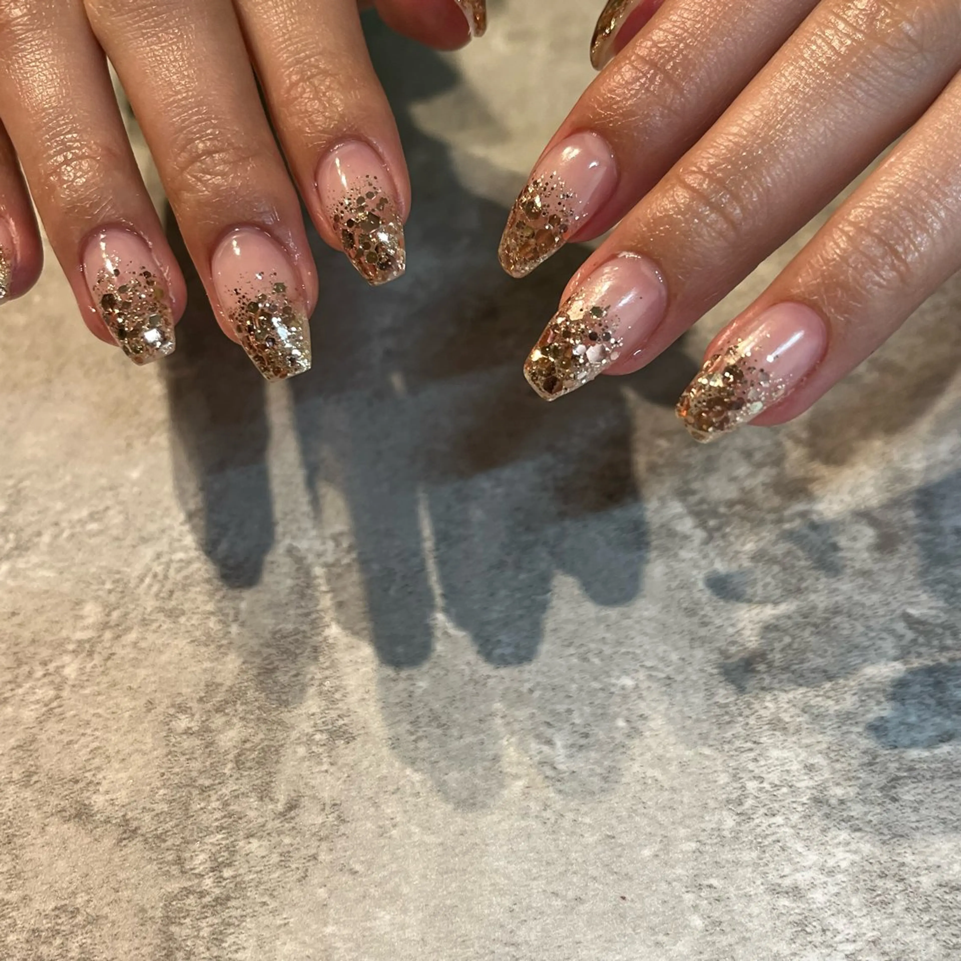 ネイル ラメ(グリッター) ハンドネイル Lélia nail Himariのネイルデザイン