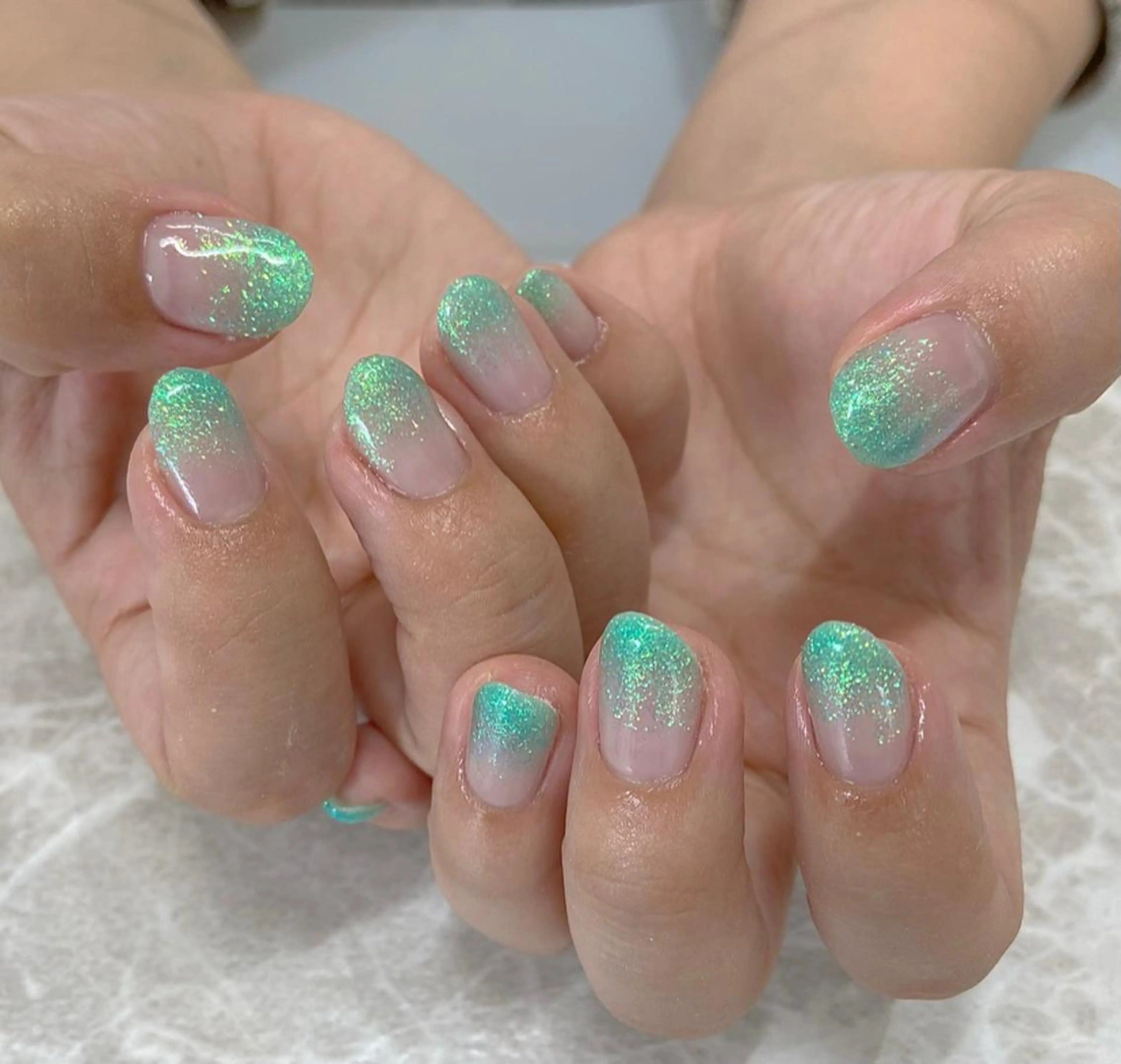 ネイル ラメ(グリッター) ラメグラデーション 🧸熊谷 かほ🧸のネイルデザイン