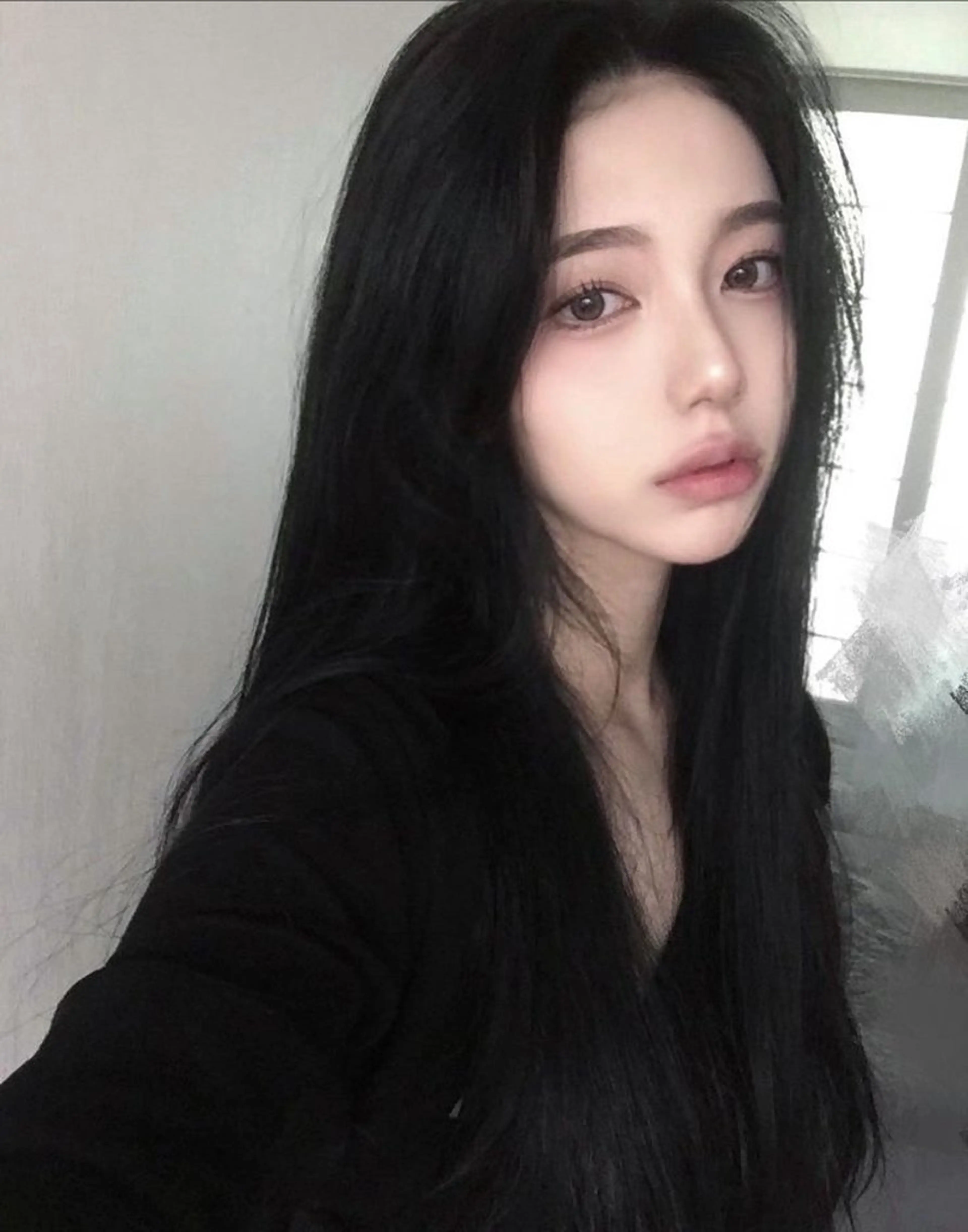 ロング カラー カット ヘアカラー 韓国風暗髪ヘア🤍 🫧MIREIのヘアスタイル