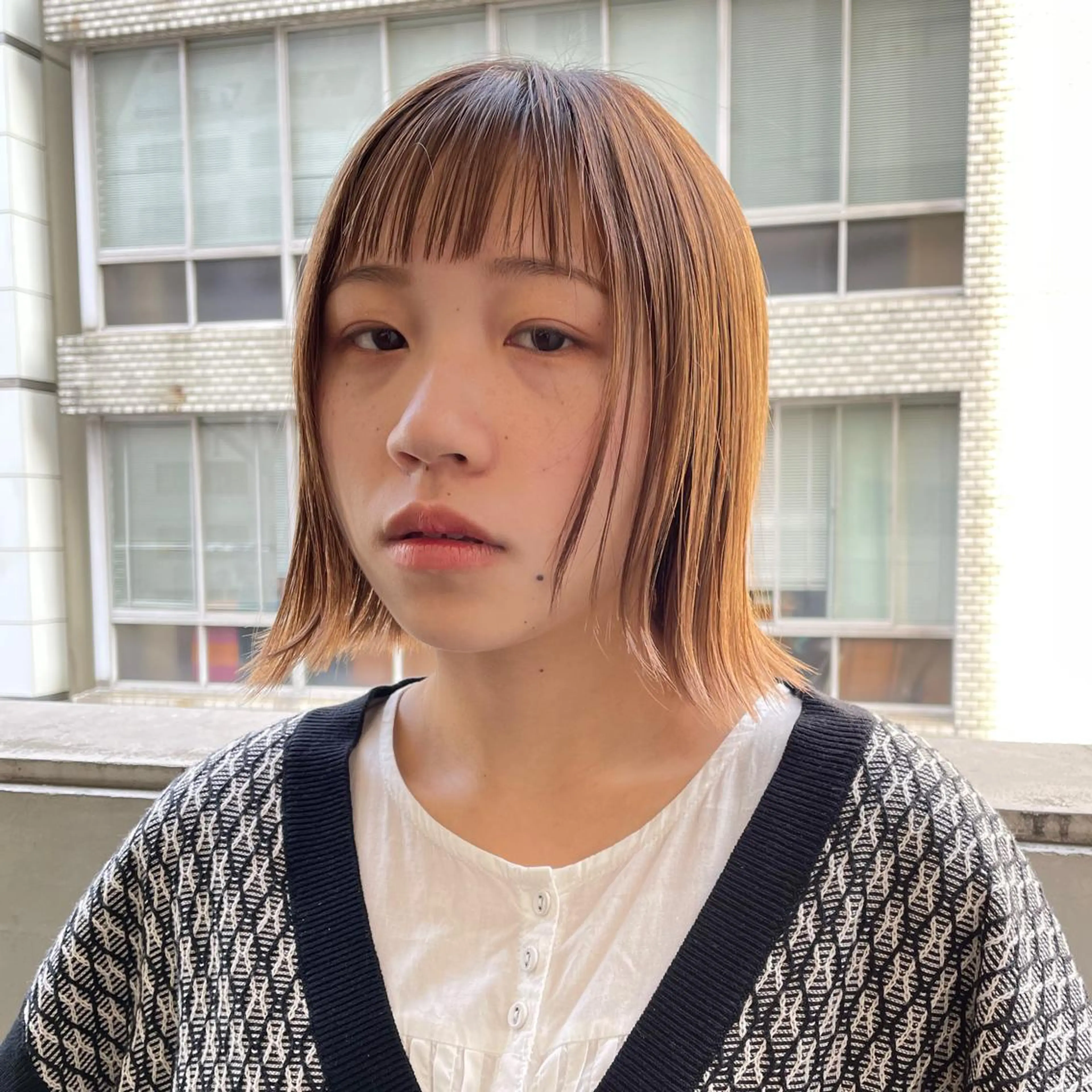 ショート カラー パーマ ヘアアレンジ メンズ キッズ ネイル マツエク・マツパ アイブロウ casane所属・暖色・前髪カット 🎗️佐藤ゆみこのヘアスタイル