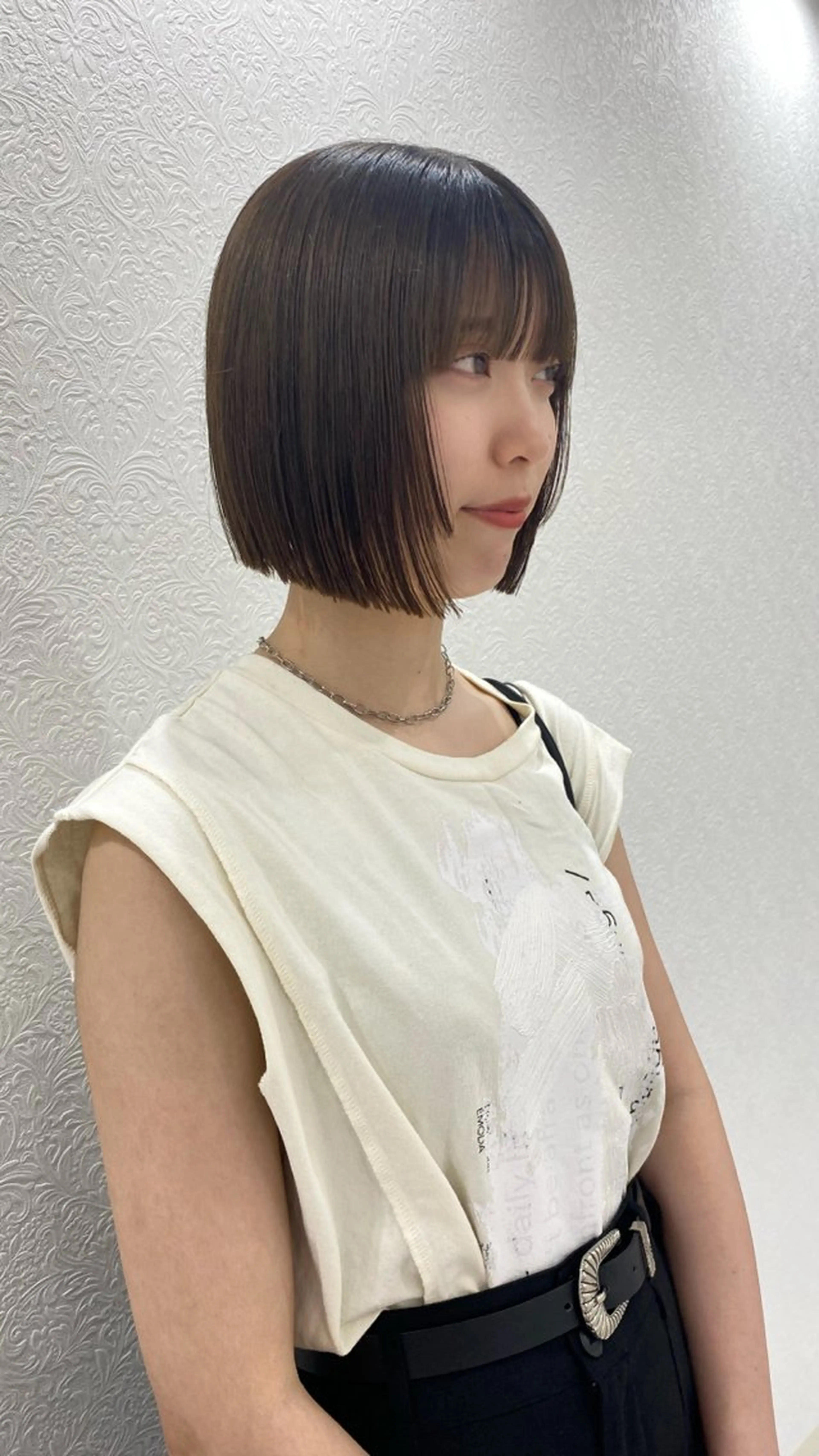 ショート 縮毛矯正 トリートメント RURI韓国ボブ 🇰🇷タッセルボブのヘアスタイル