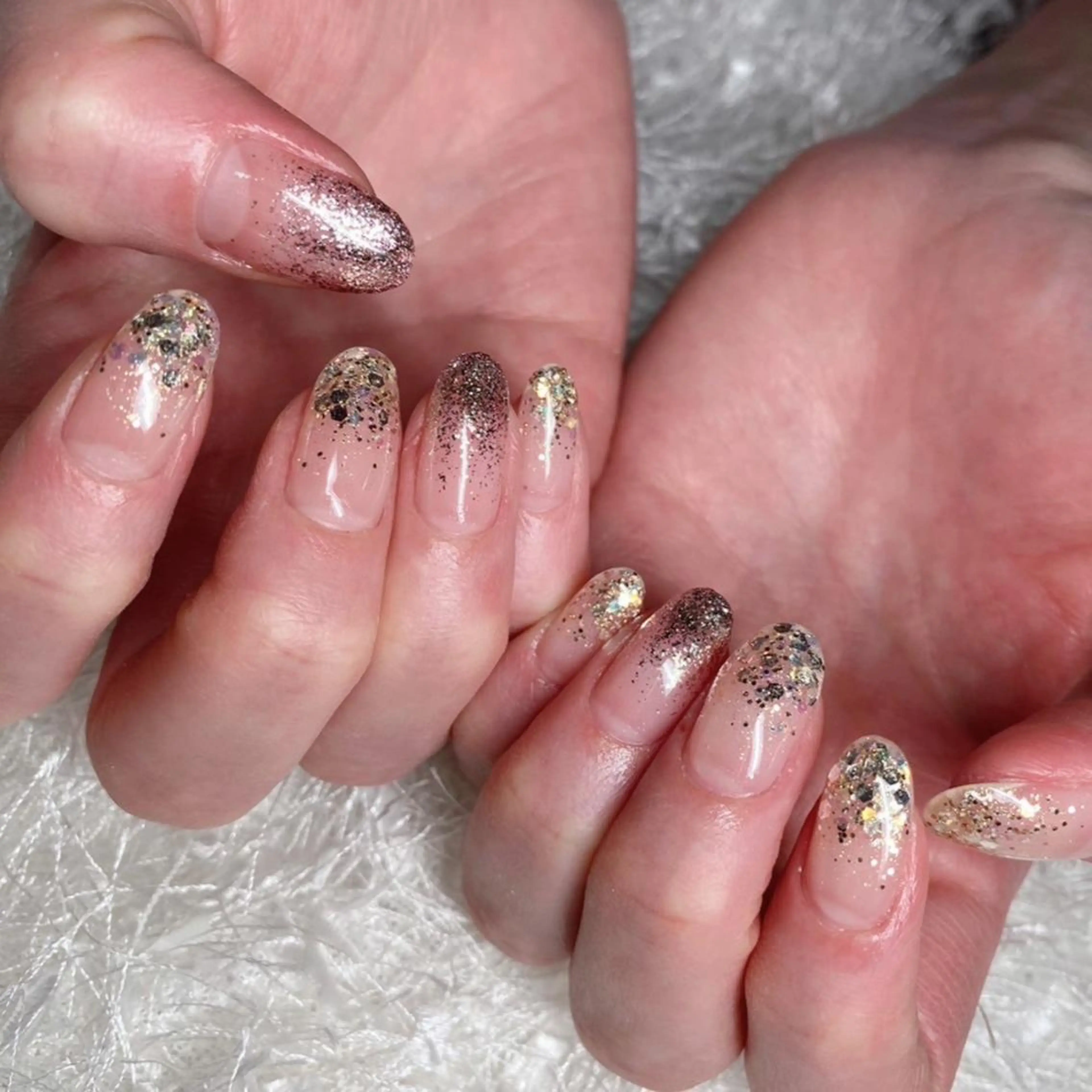 ネイル 長さ出し フレンチネイル ジェルネイル グラデーション 韓国ネイル ハンドネイル Nail&eye Belire 新宿のネイルデザイン