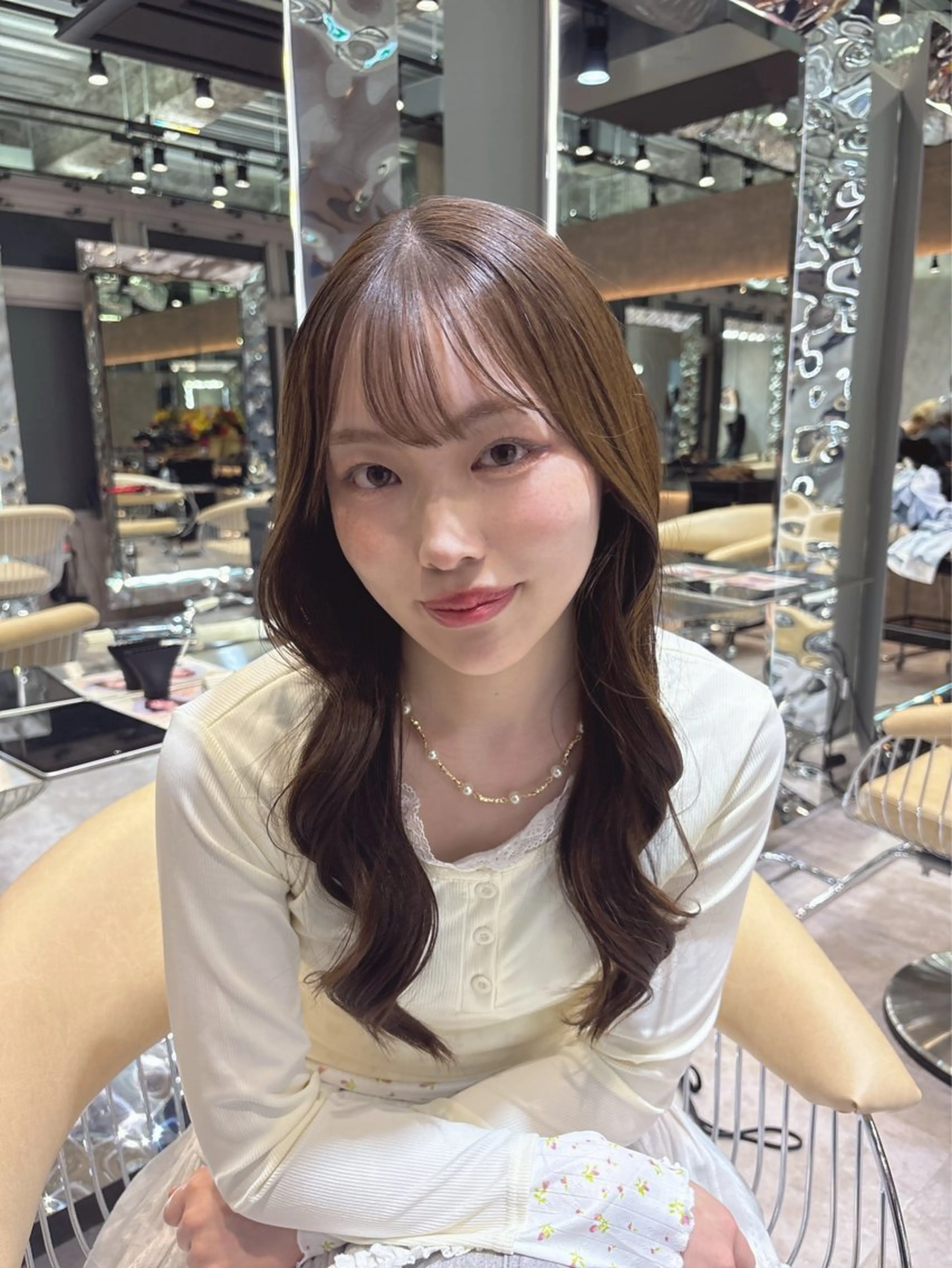 セミロング ヘアカラー トリートメント 顔周りレイヤーカット /髪質改善/ゆう🤍のヘアスタイル