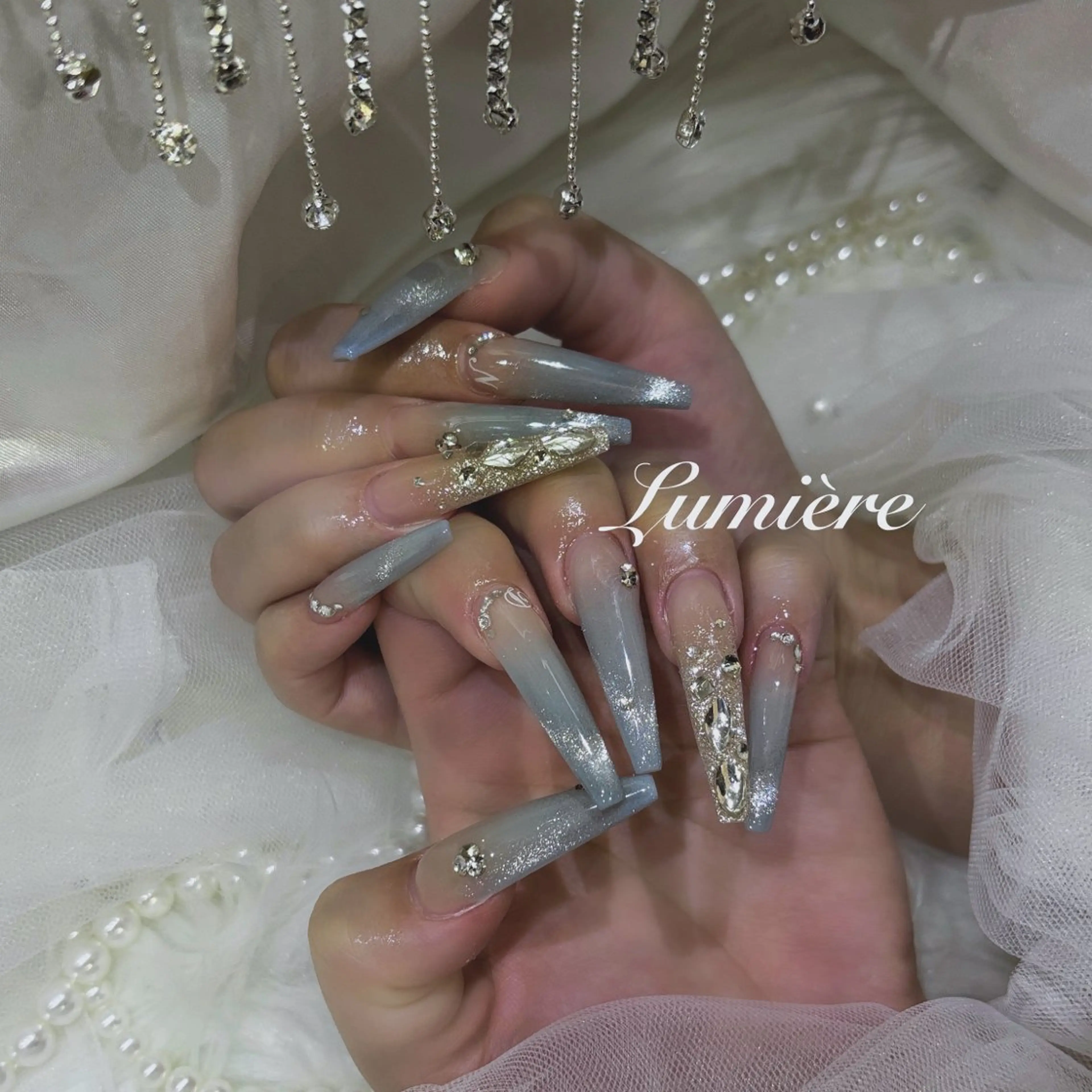 ネイル ロングネイル スーパーロングネイル ハンドネイル Nail salon Lumièreのネイルデザイン