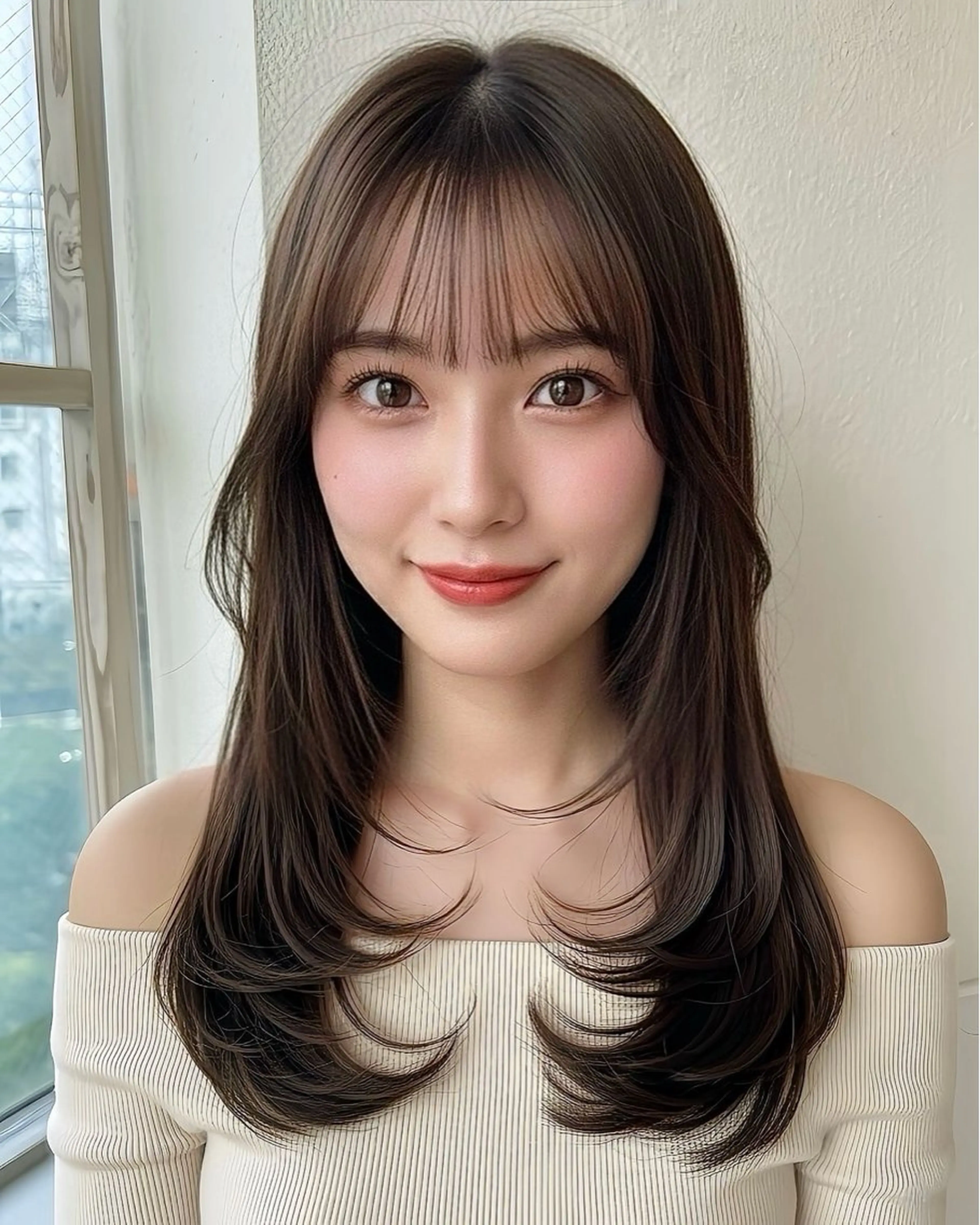 セミロング レイヤーカット 小顔カット ショート/ ロングレイヤー特化✨のヘアスタイル