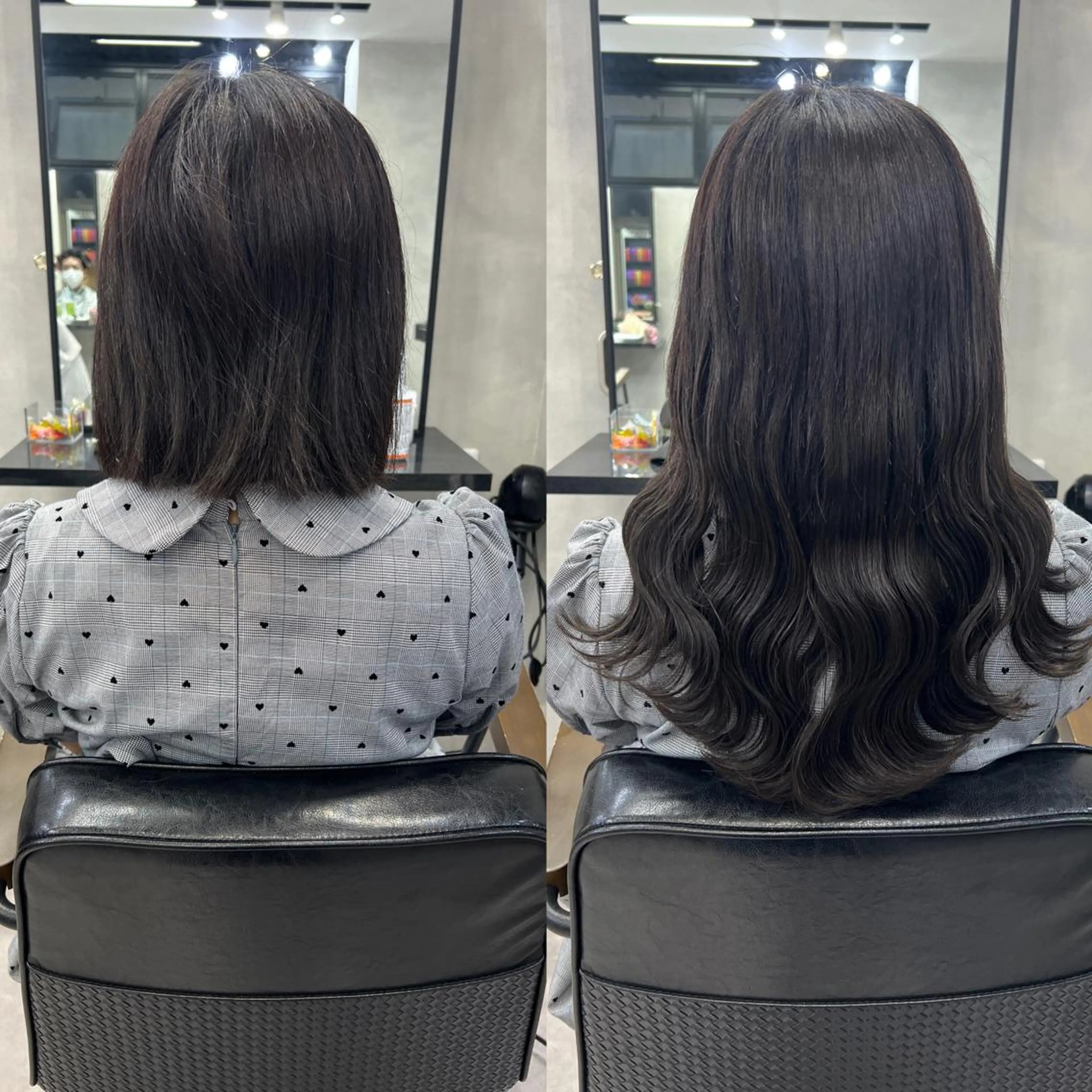 ロング カラー ヘアアレンジ シールエクステ アッシュ バレイヤージュ ベージュカラー 黒髪 カット エクステ ar+ ❤︎ maiのヘアスタイル