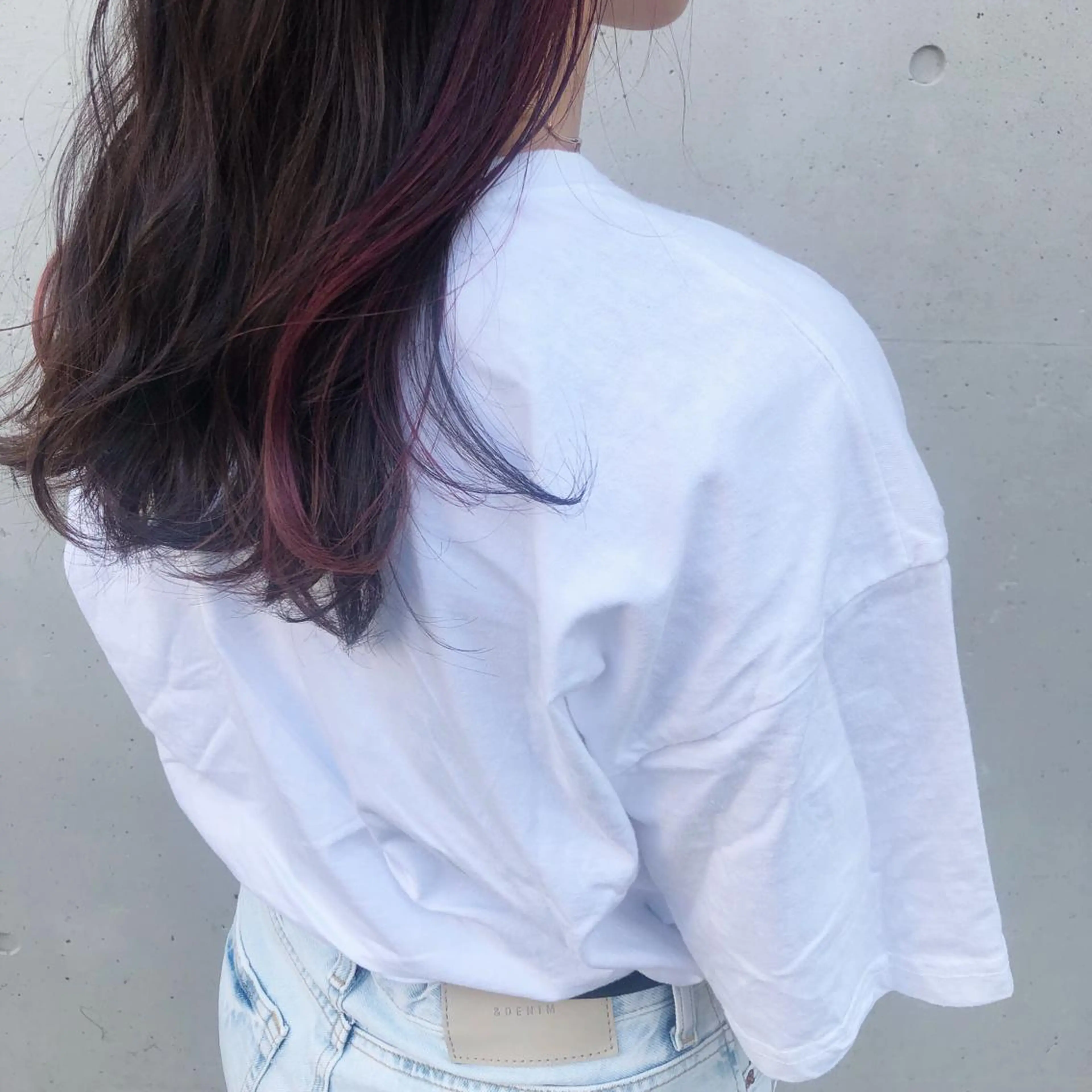 ロング カラー ヘアアレンジ インナーカラー ピンクカラー カット ヘアカラー トリートメント 酸性縮毛矯正🧴韓国 レイヤー/髪質改善のヘアスタイル