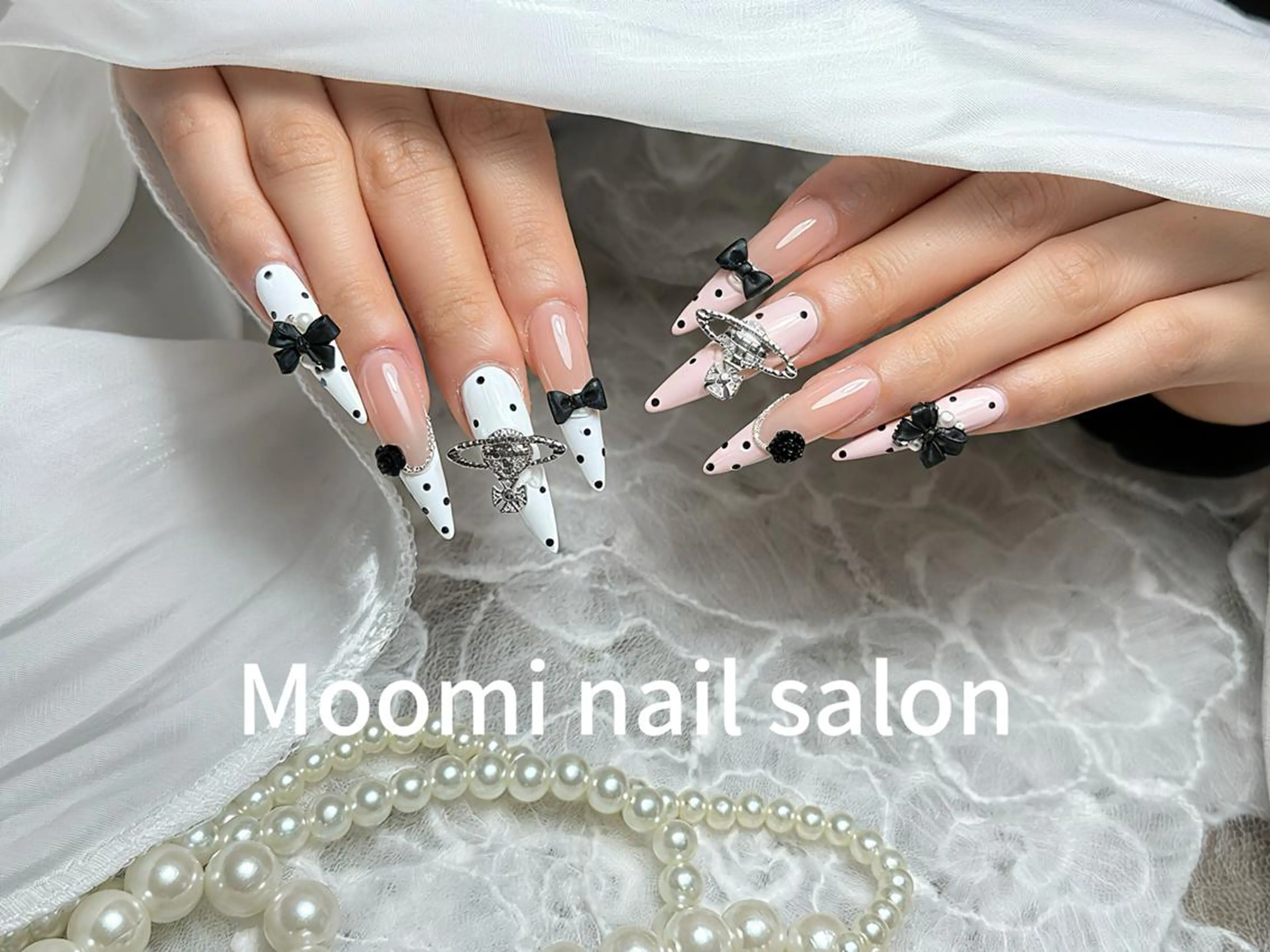 セミロング ハンドネイル moomi nail スカルプ専門のネイルデザイン