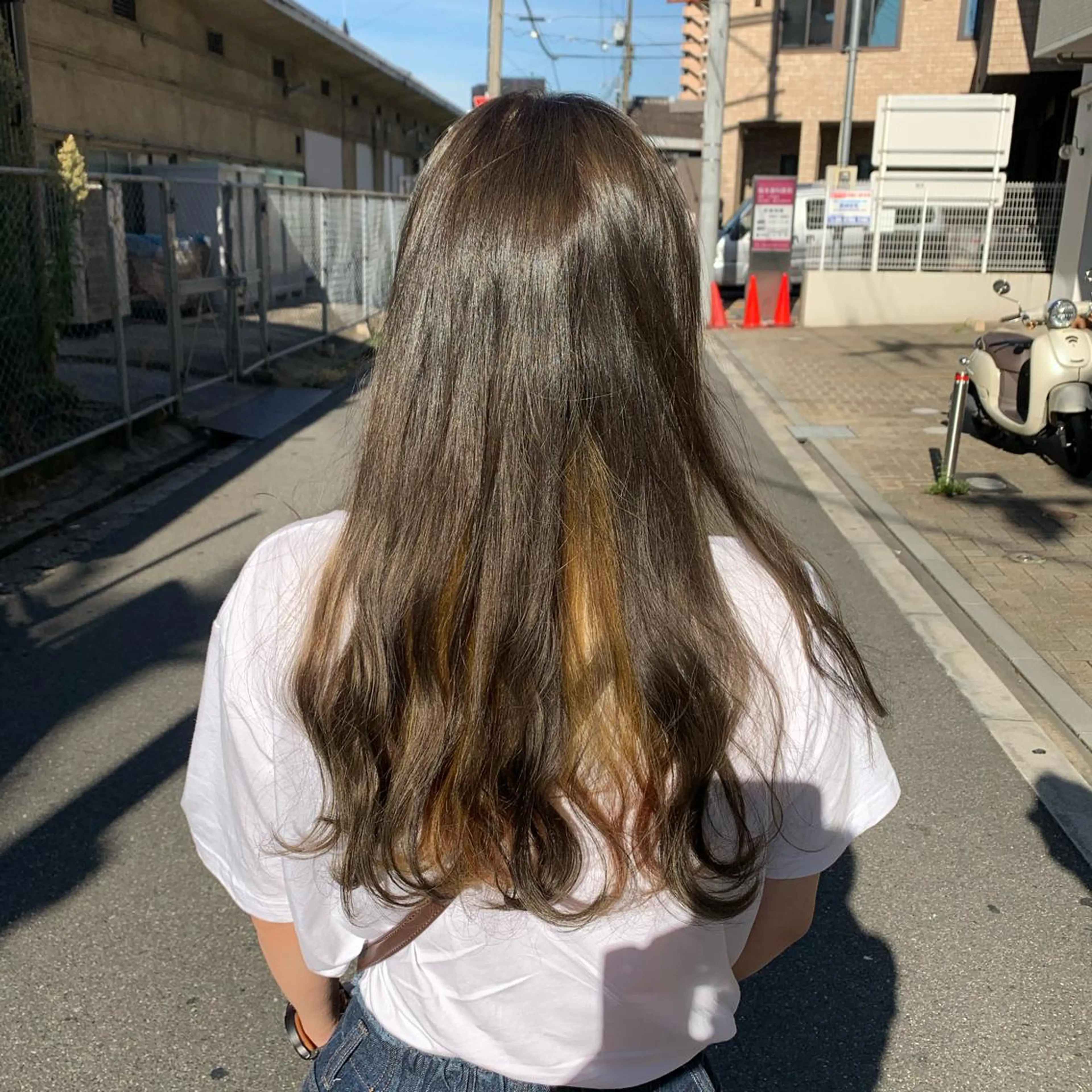 ロング カラー ブリーチ 艶髪レイヤー上田 紗也🇰🇷💗のヘアスタイル